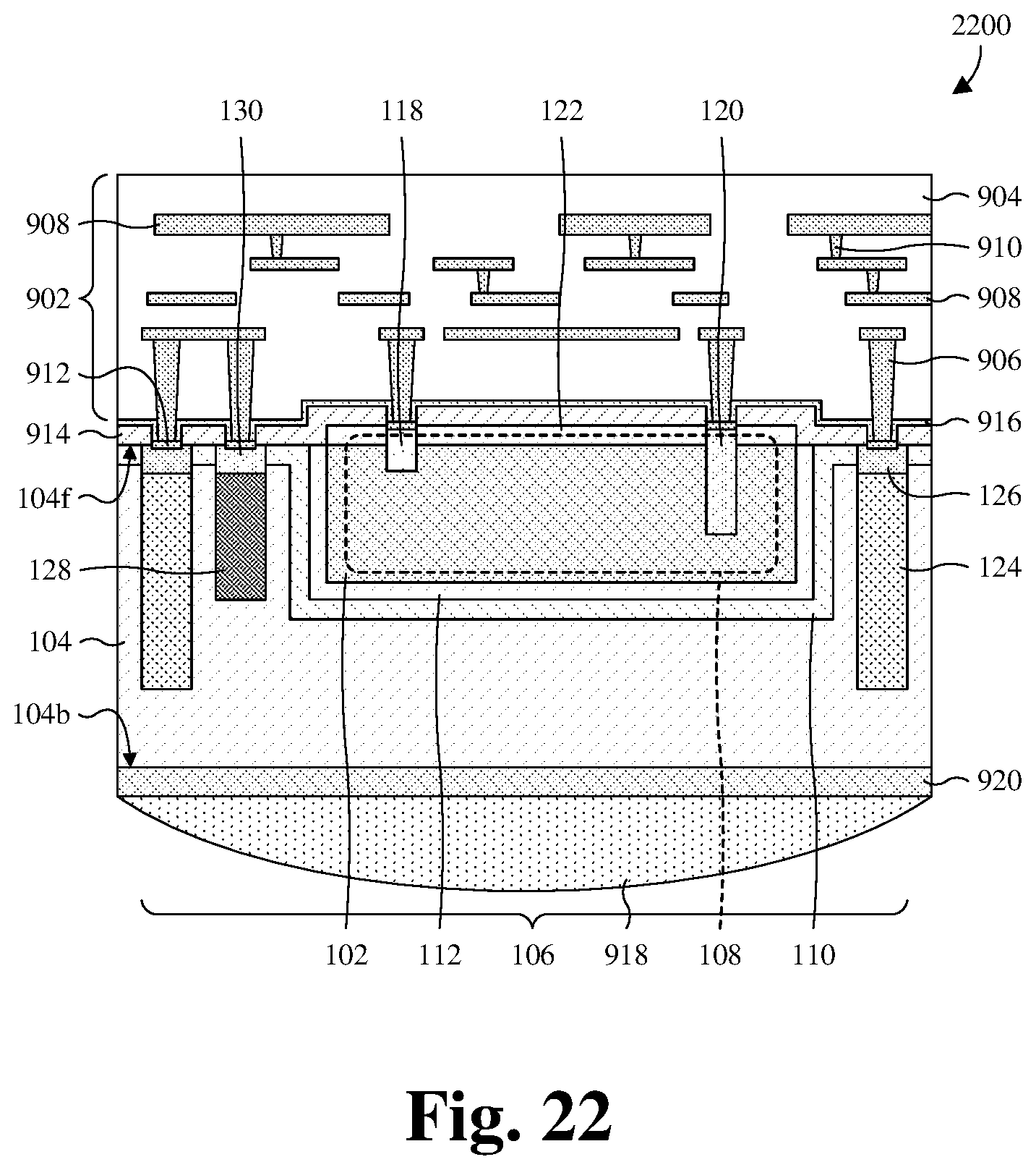 Patent US11784207 Figure 14 – Method for forming an image sensor
