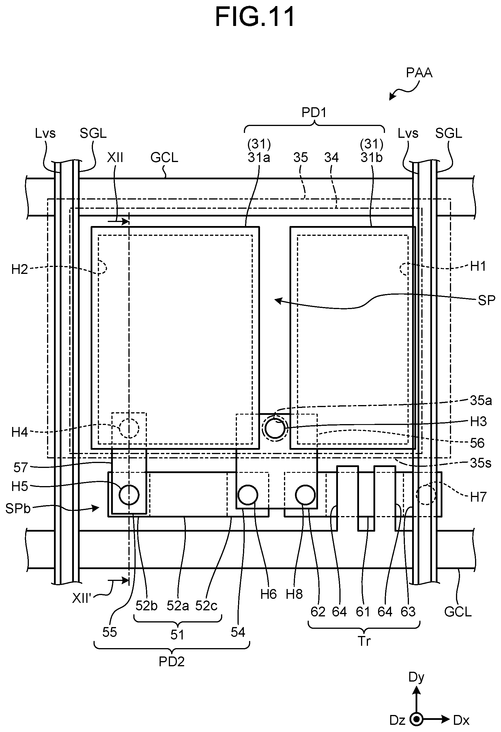 Patent US11784209 Figure 11 – Detection device