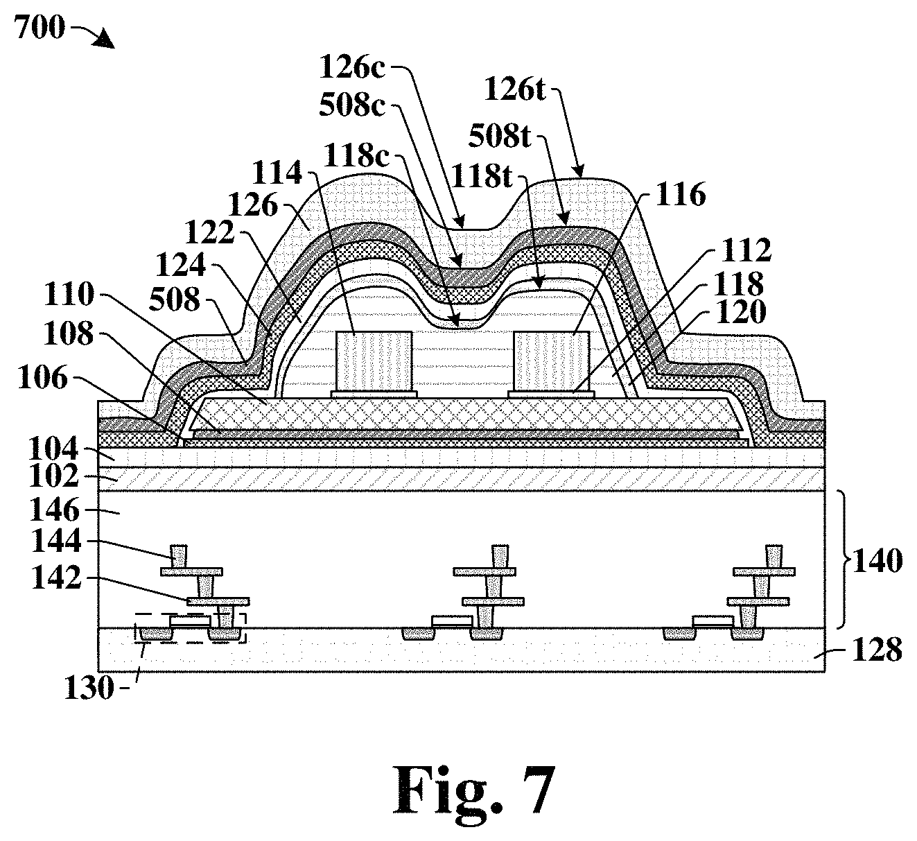 Patent US11784211 Figure 4 – Integrated chip inductor structure