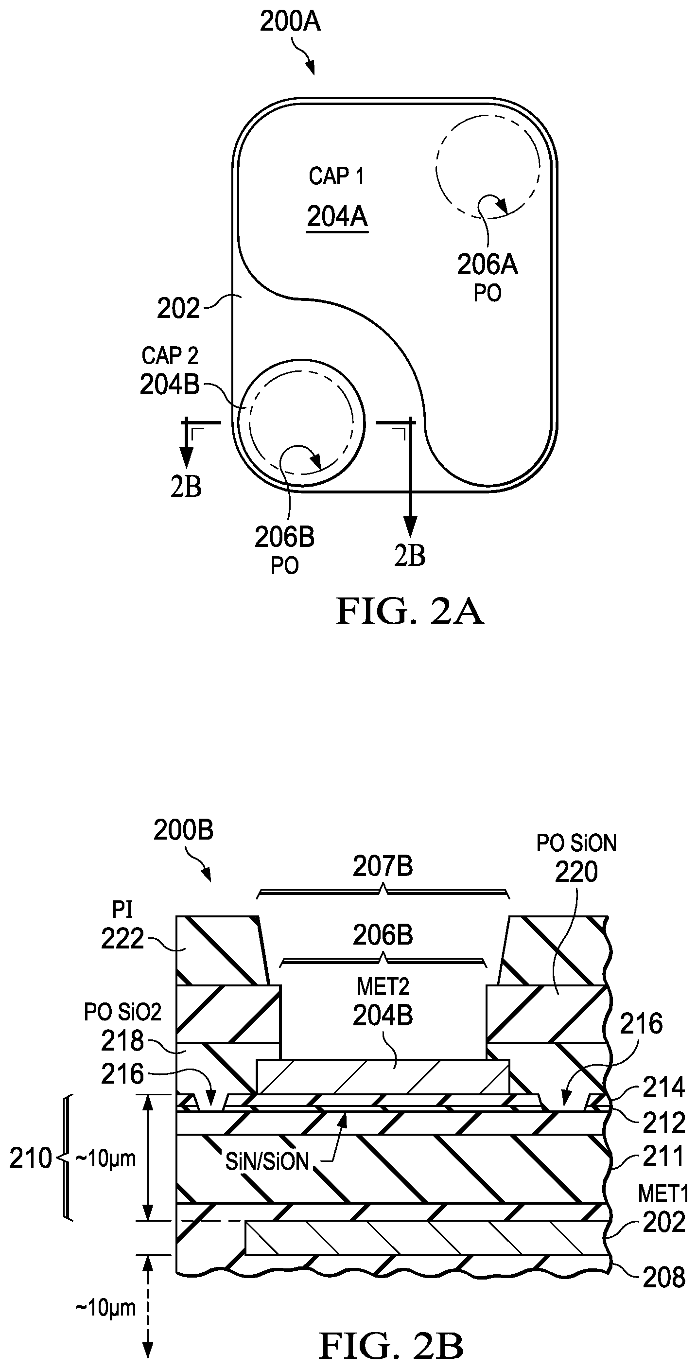 Patent US11784212 Figure 2 – Standalone high voltage galvanic isolation capacitors
