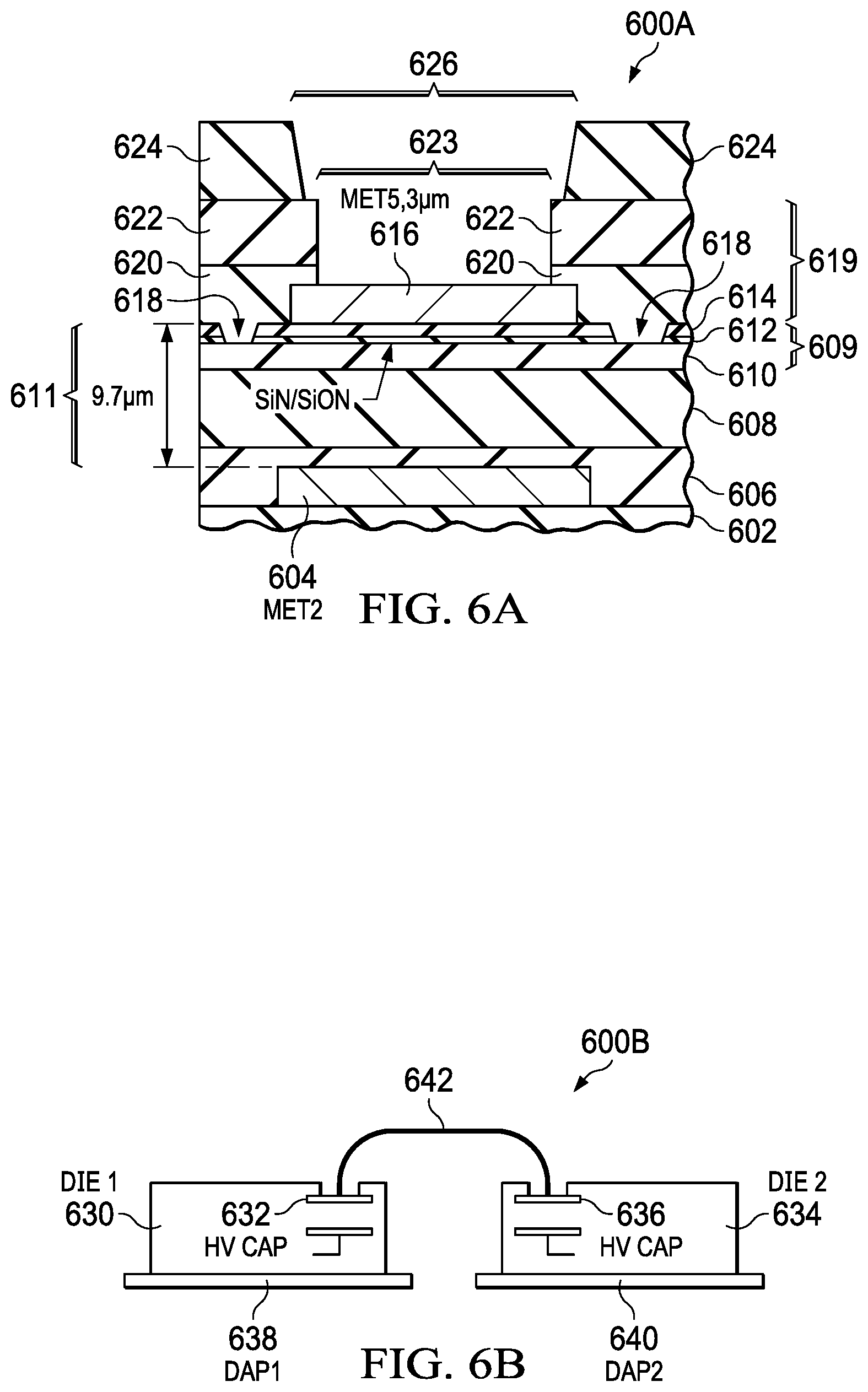 Patent US11784212 Figure 13 – Standalone high voltage galvanic isolation capacitors