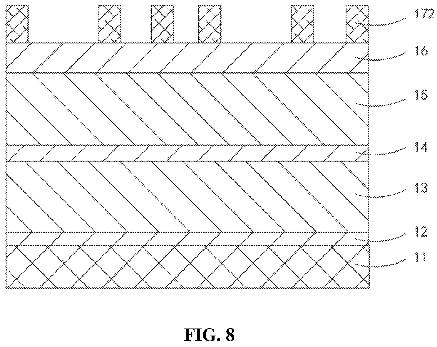 Patent US11784216 Figure 8 – Manufacturing method of capacitive structure, and capacitor