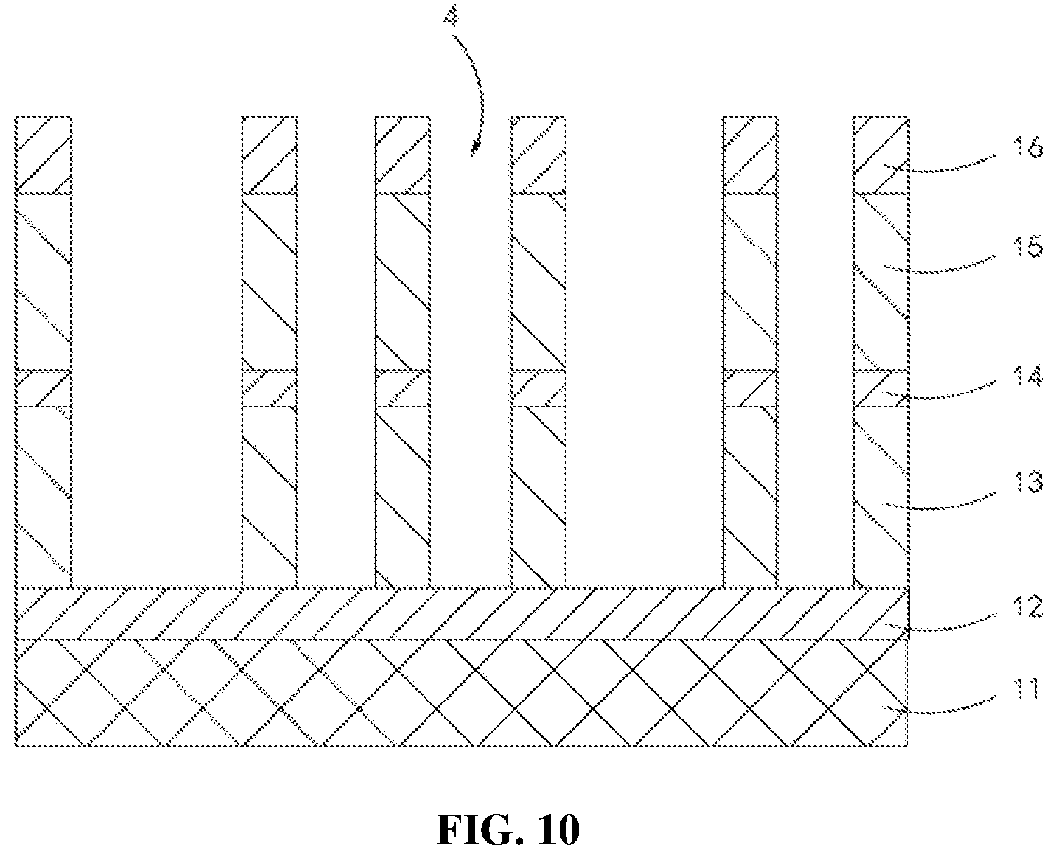 Patent US11784216 Figure 10 – Manufacturing method of capacitive structure, and capacitor