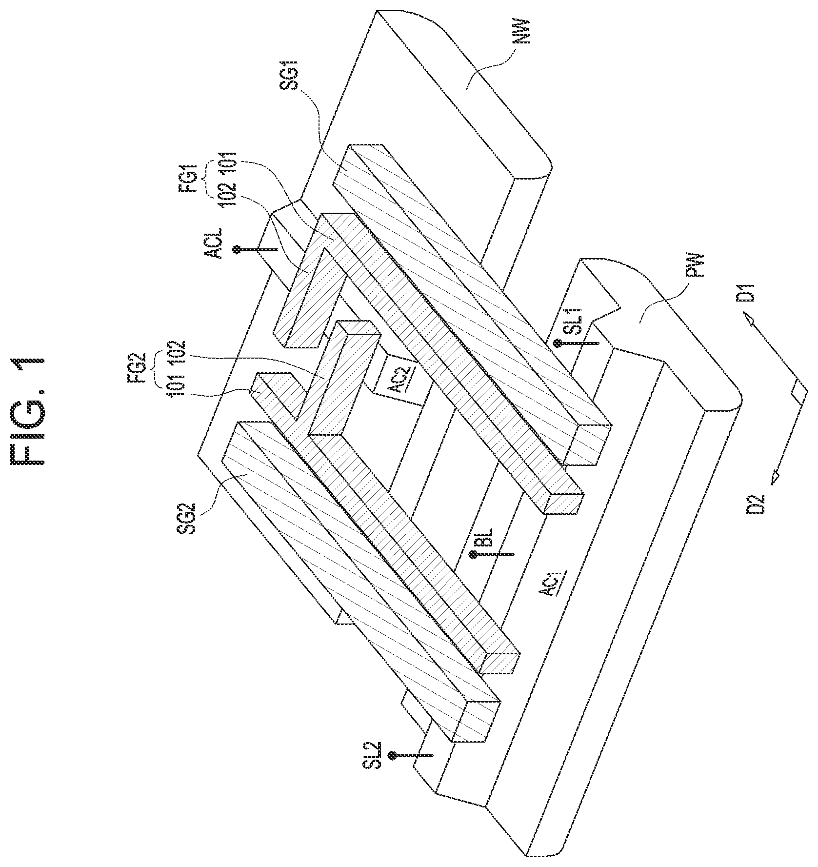 Patent US11784230 Figure 1 – Non-volatile memory device