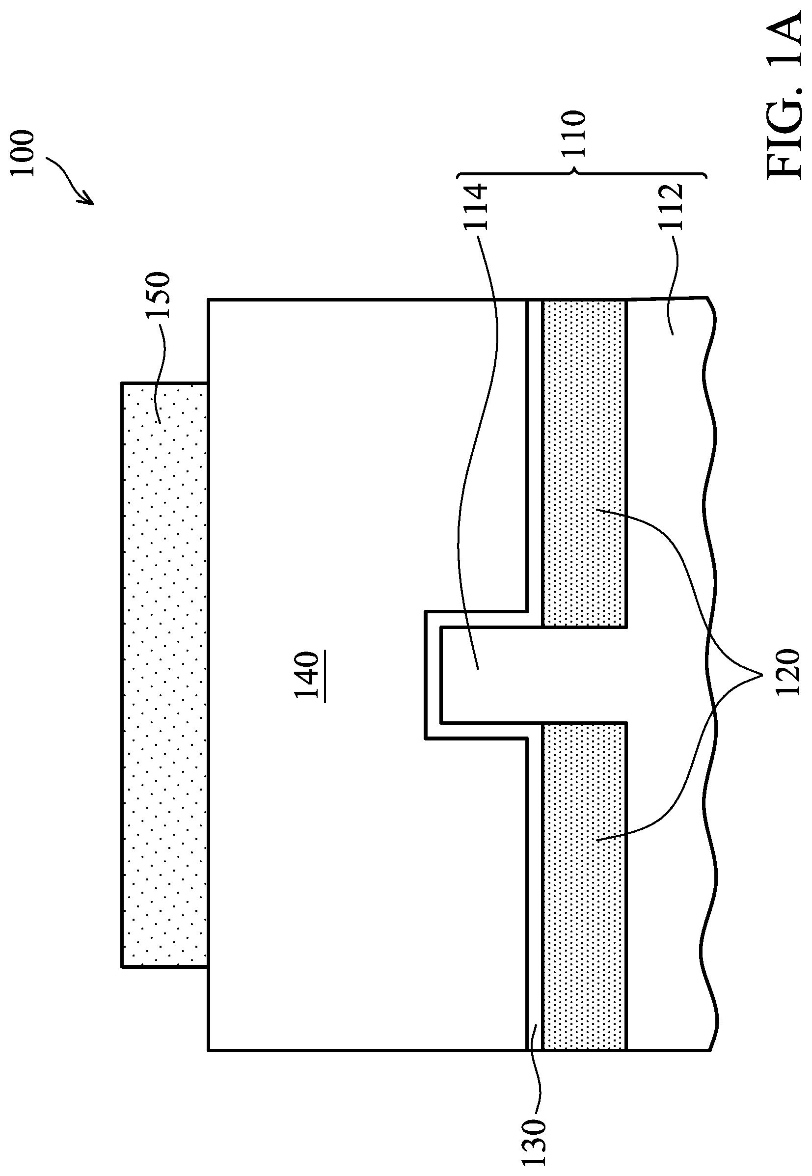 Patent US11784240 Figure 1 – Semiconductor device structure with barrier layer