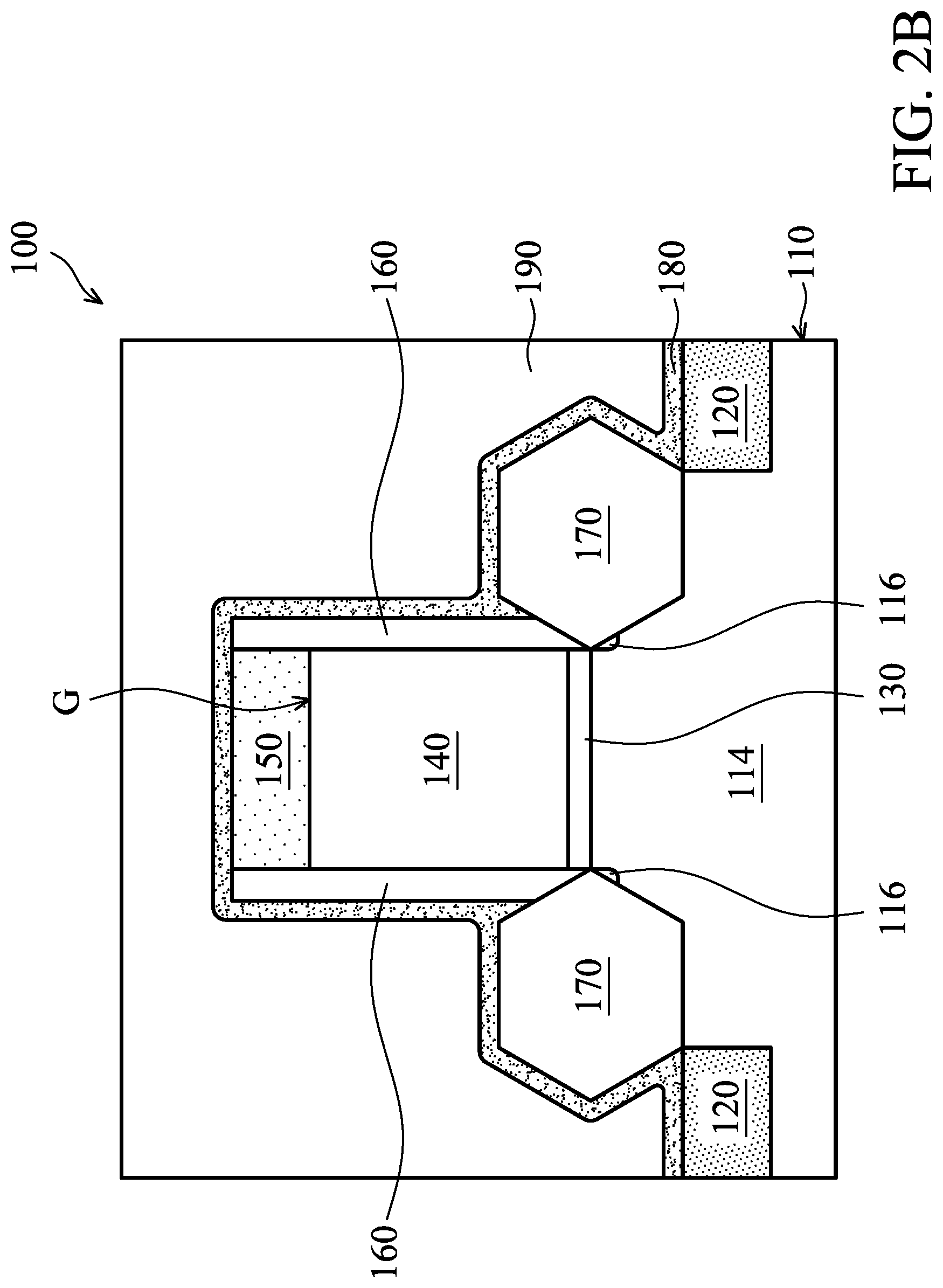 Patent US11784240 Figure 5 – Semiconductor device structure with barrier layer
