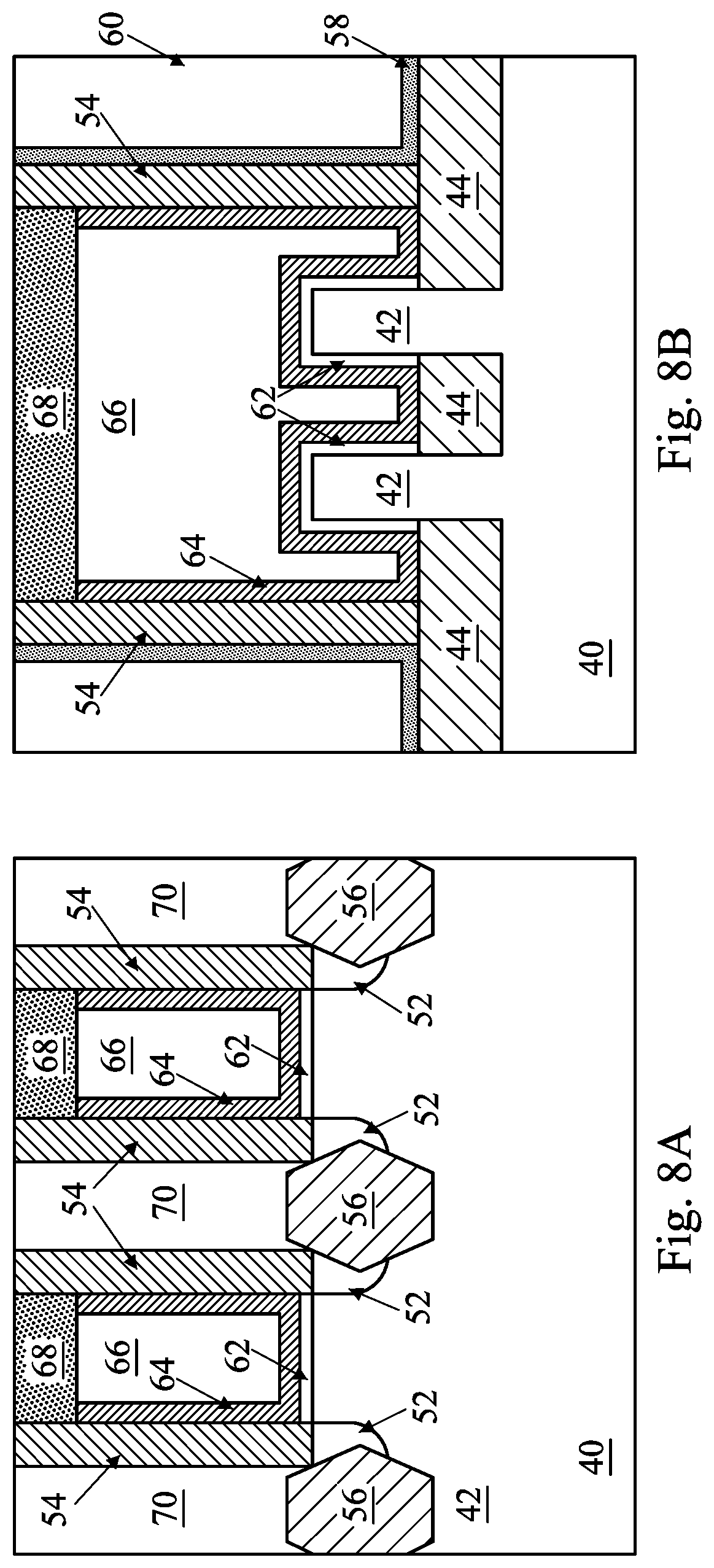 Patent US11784241 Figure 7 – Devices including gate spacer with gap or void and methods of forming the same