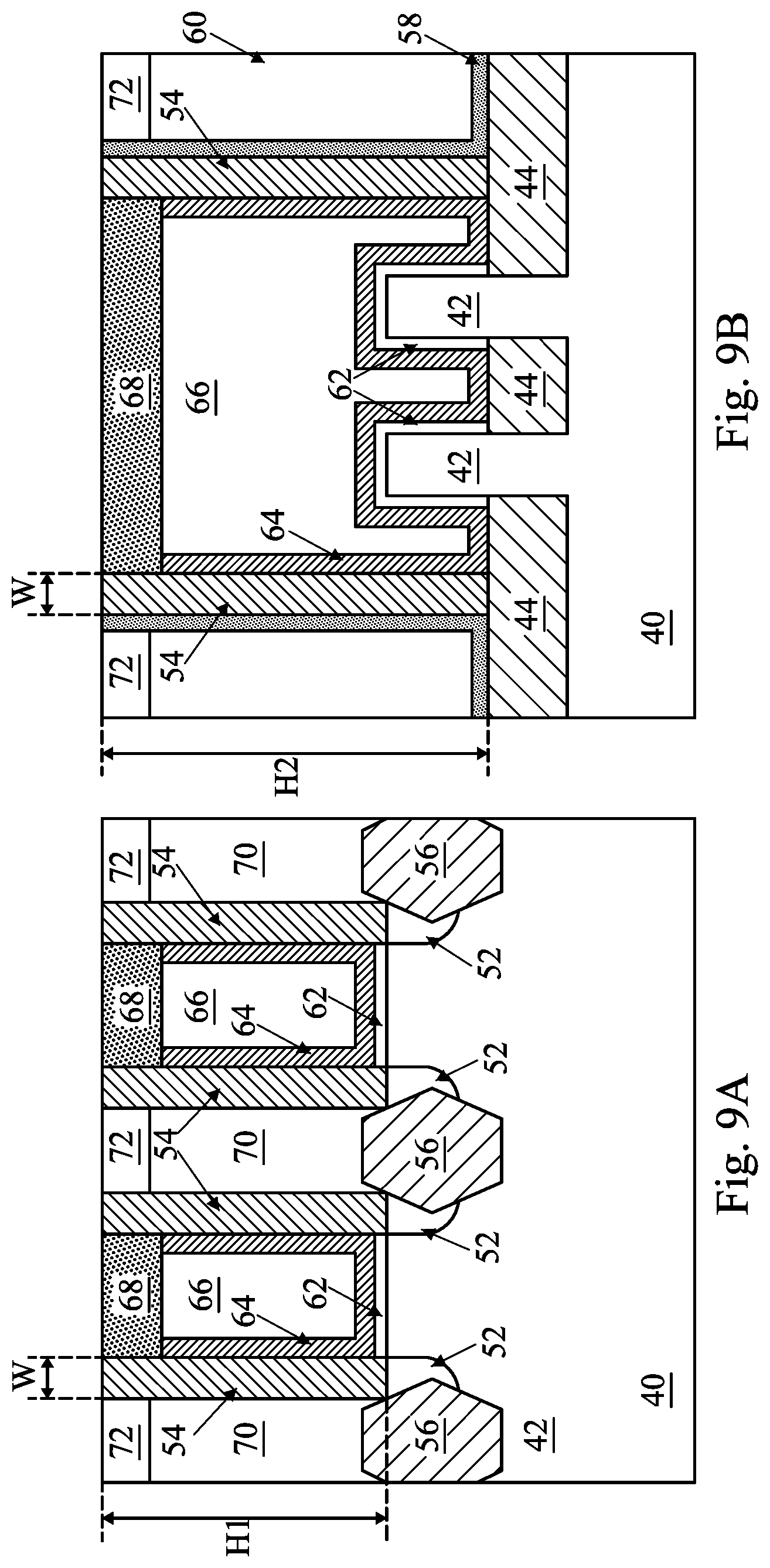 Patent US11784241 Figure 8 – Devices including gate spacer with gap or void and methods of forming the same