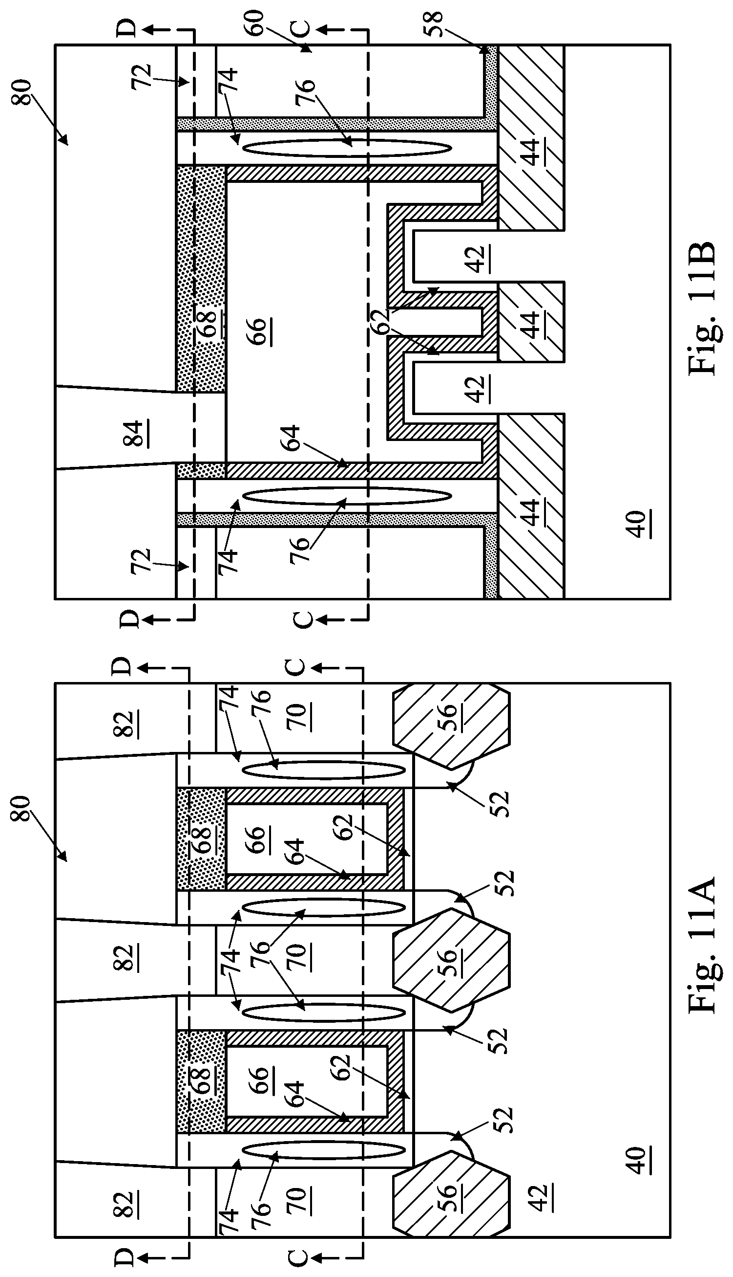Patent US11784241 Figure 10 – Devices including gate spacer with gap or void and methods of forming the same