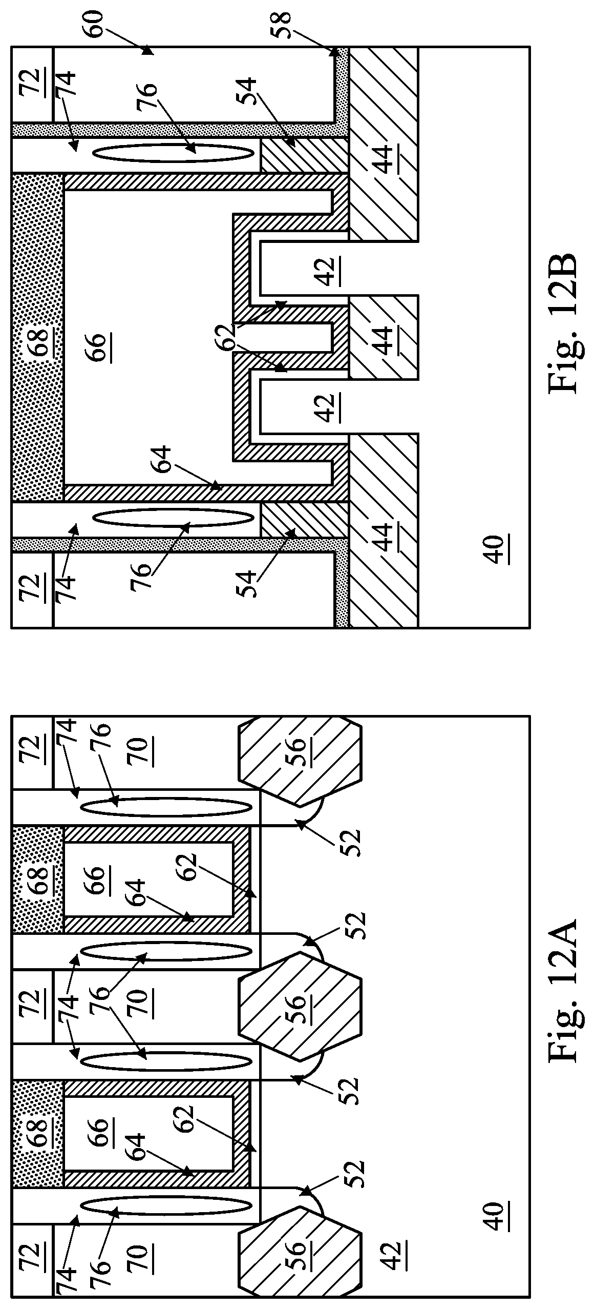 Patent US11784241 Figure 12 – Devices including gate spacer with gap or void and methods of forming the same