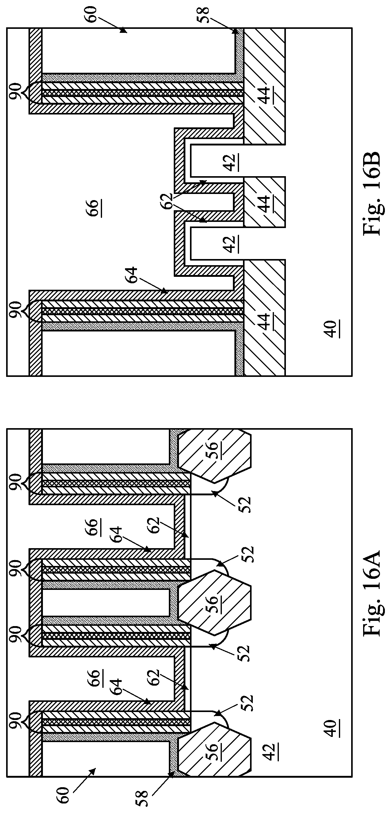 Patent US11784241 Figure 16 – Devices including gate spacer with gap or void and methods of forming the same