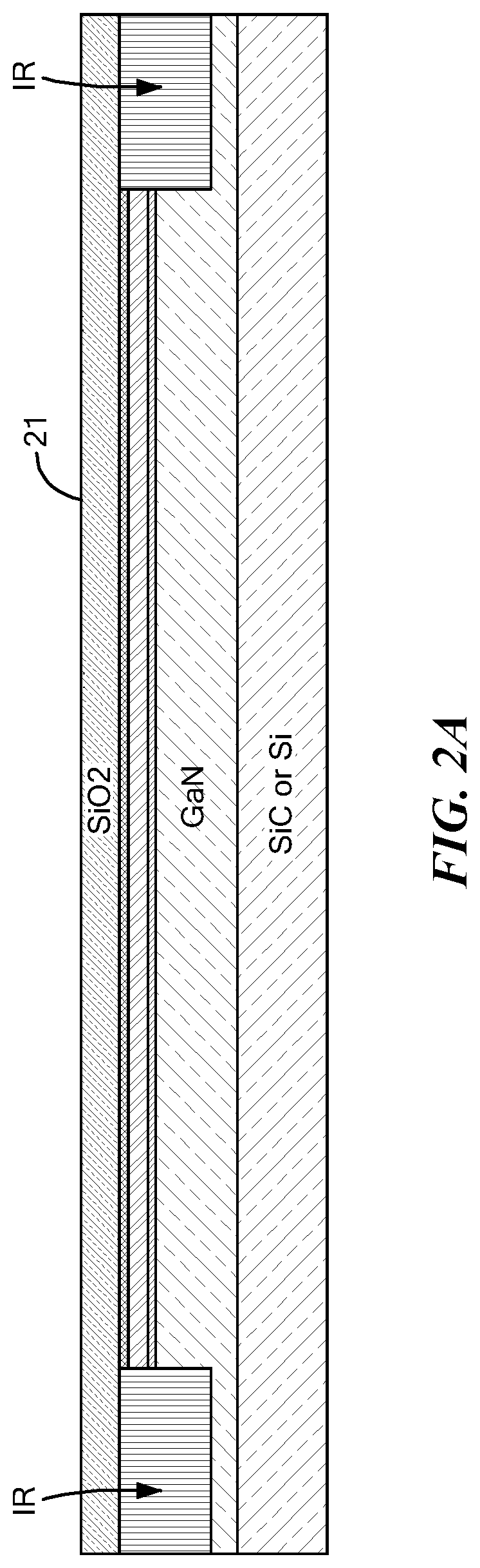 Patent US11784248 Figure 4 – Group III-V semiconductor structures having crystalline regrowth layers and methods for forming such structures