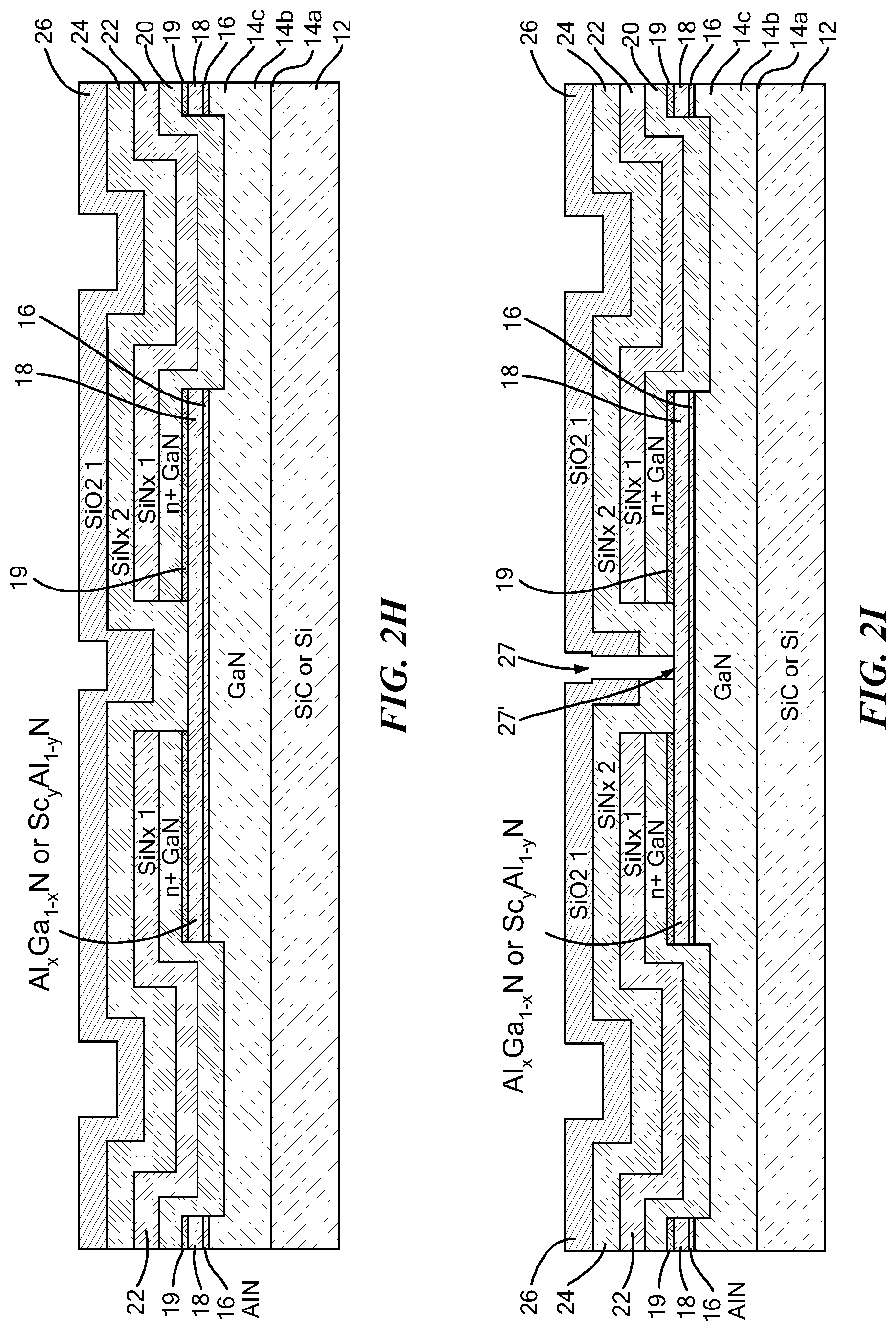 Patent US11784248 Figure 11 – Group III-V semiconductor structures having crystalline regrowth layers and methods for forming such structures
