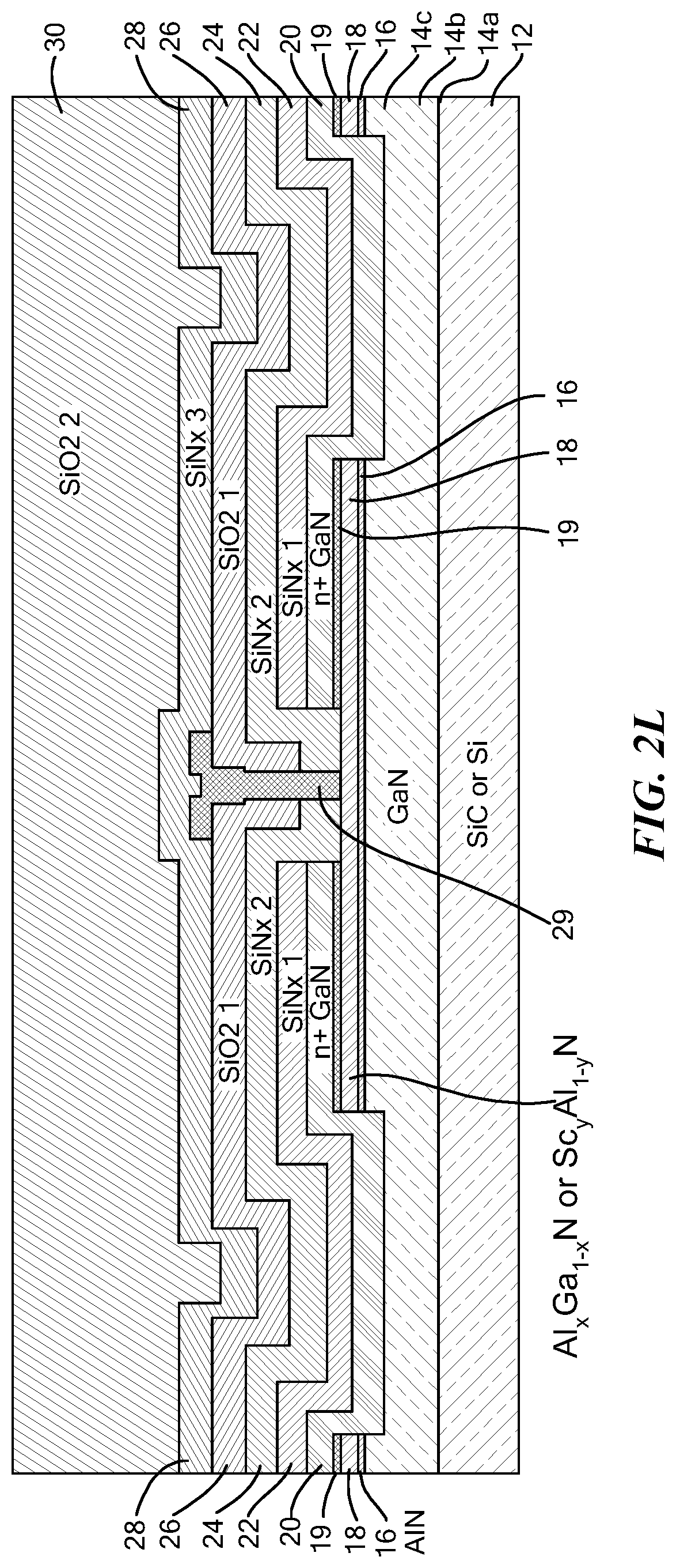 Patent US11784248 Figure 13 – Group III-V semiconductor structures having crystalline regrowth layers and methods for forming such structures