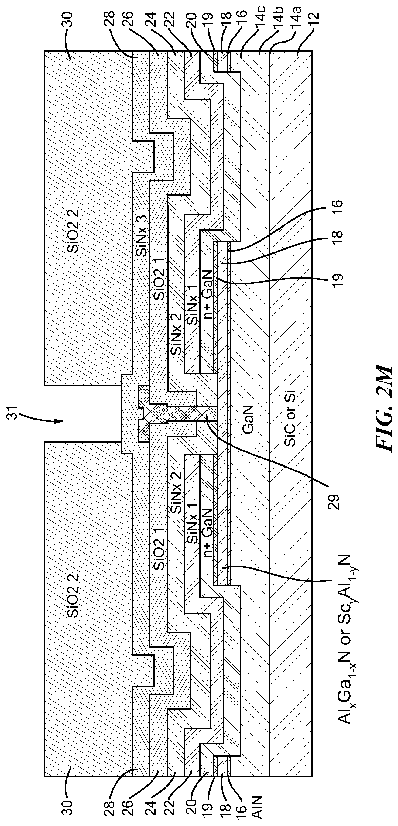 Patent US11784248 Figure 14 – Group III-V semiconductor structures having crystalline regrowth layers and methods for forming such structures