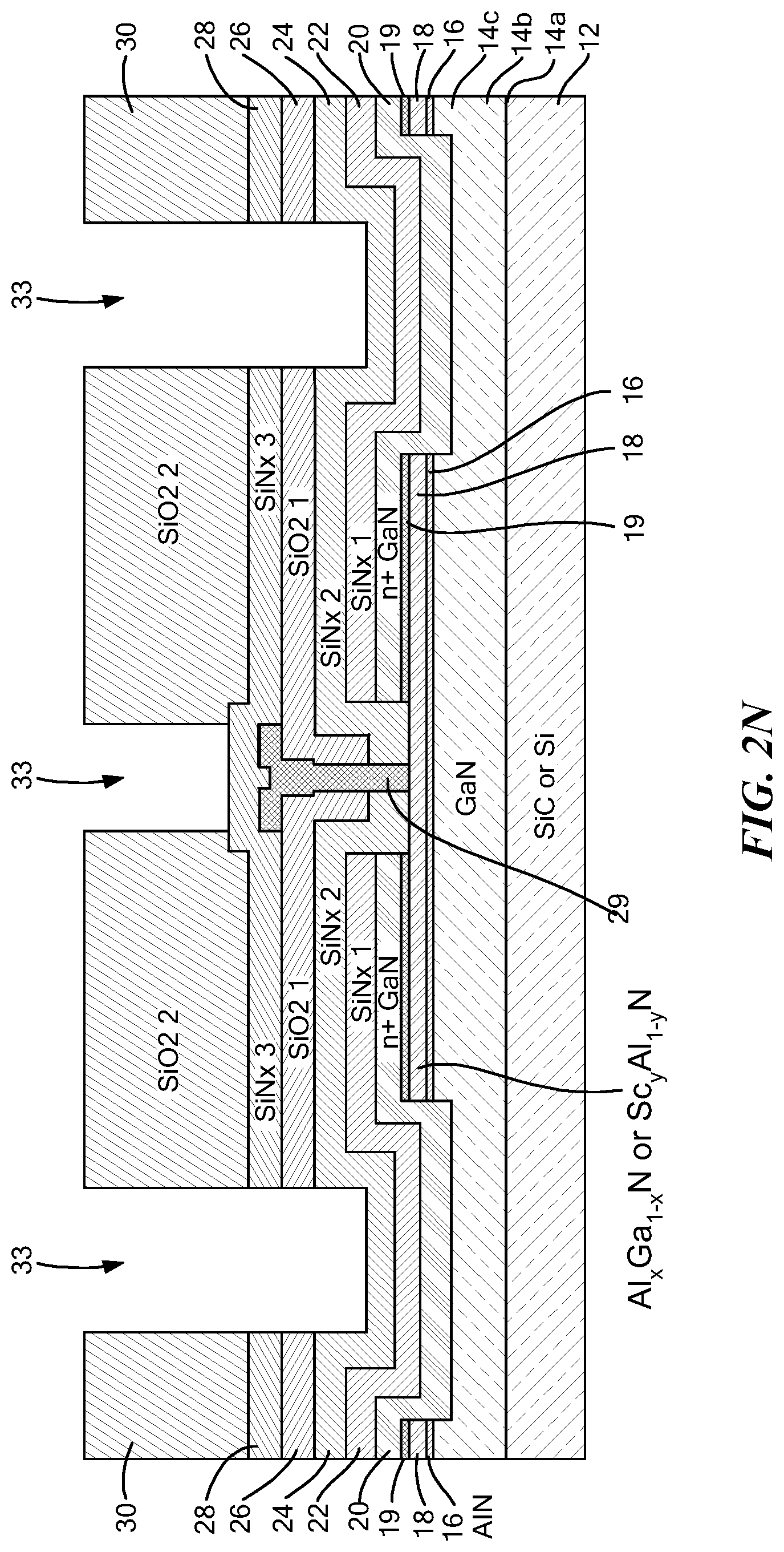 Patent US11784248 Figure 15 – Group III-V semiconductor structures having crystalline regrowth layers and methods for forming such structures