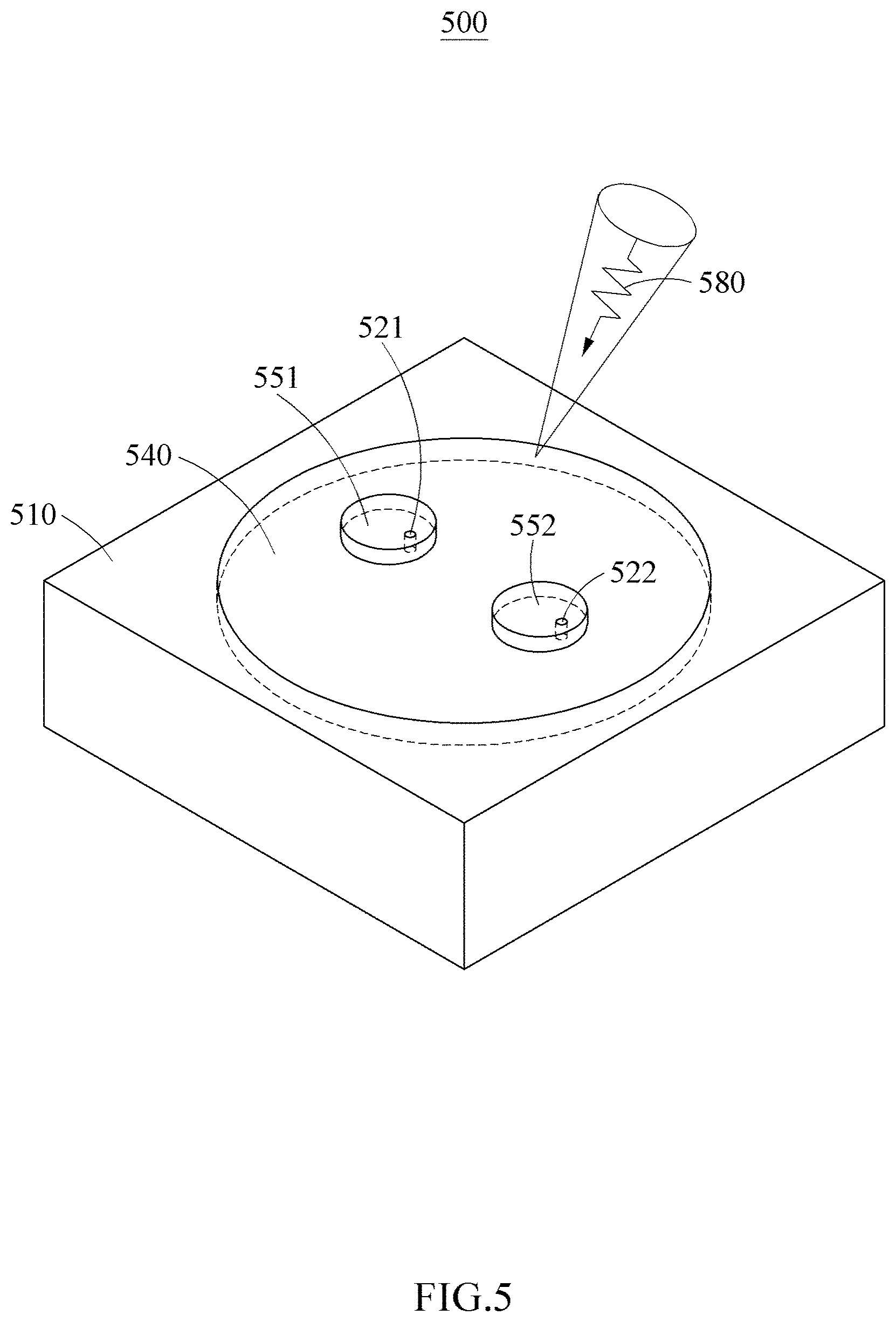 Patent US11784249 Figure 5 – Active antenna device based on silicon ring field effect transistor array