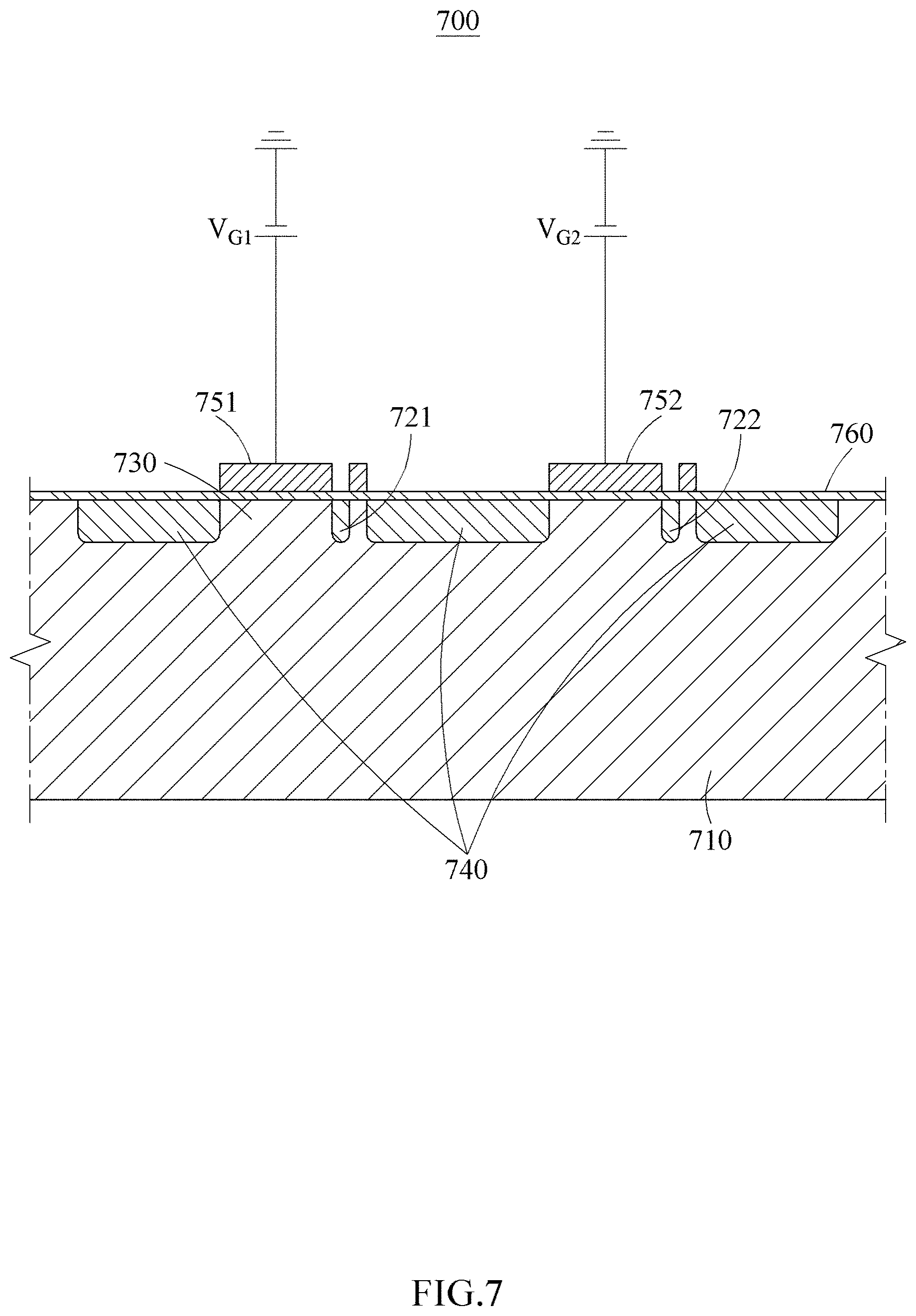 Patent US11784249 Figure 7 – Active antenna device based on silicon ring field effect transistor array