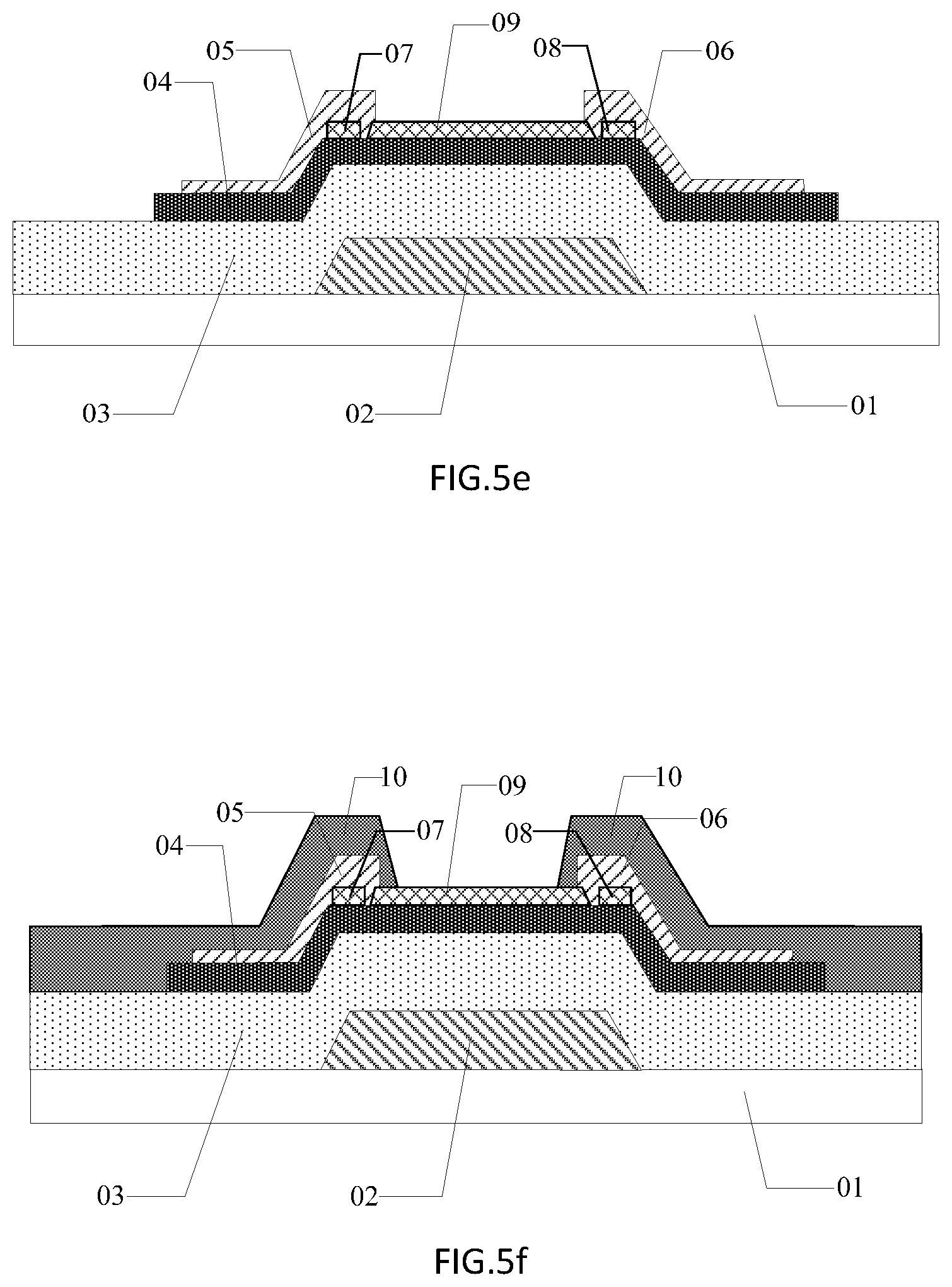 Patent US11784258 Figure 7 – Thin film transistor with insulating portion between source/drian electrode and gate insulating layer, and manufacturing method thereof