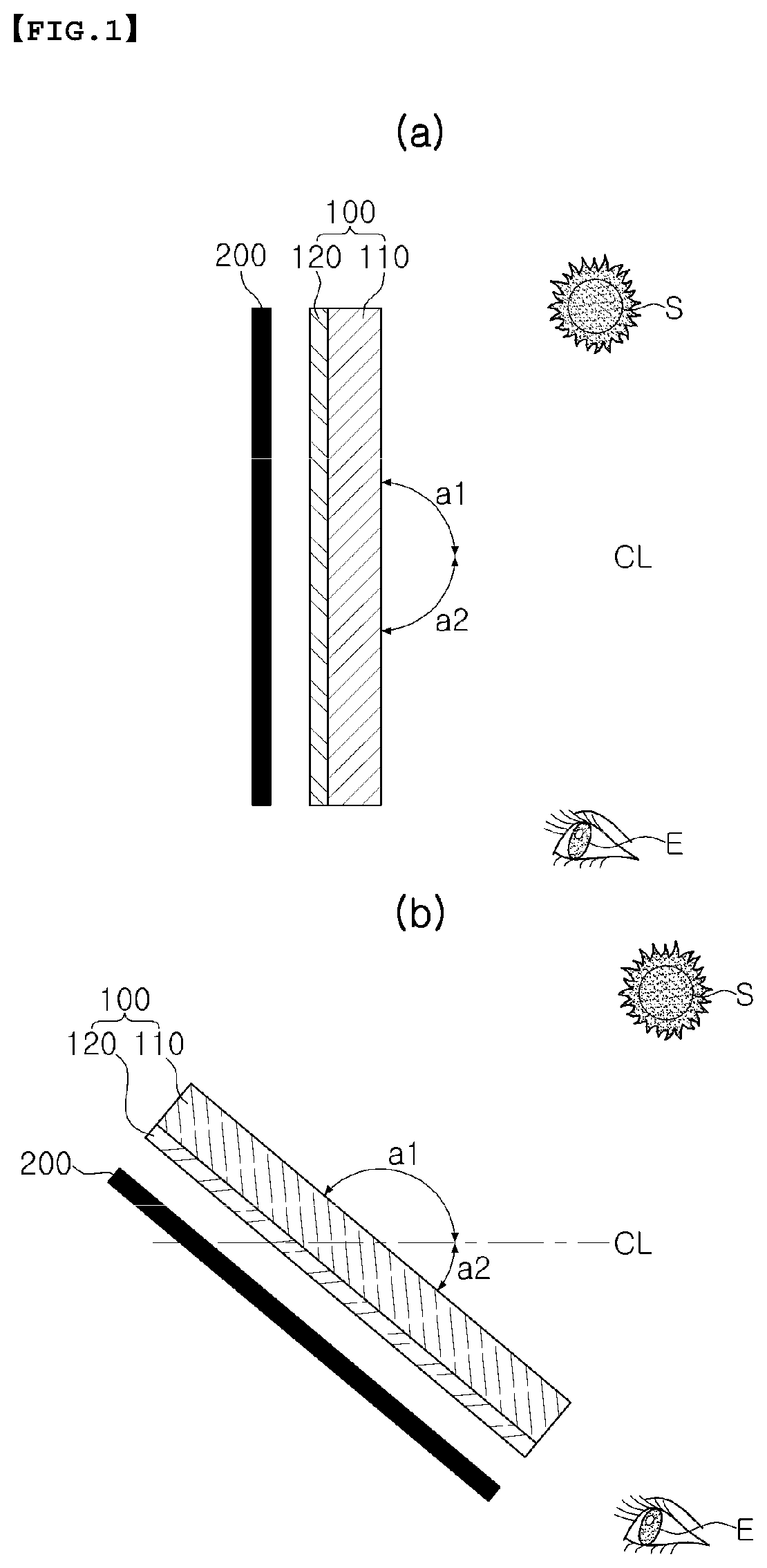 Patent US11784271 Figure 1 – Pattern-glass and solar light power generating module comprising same