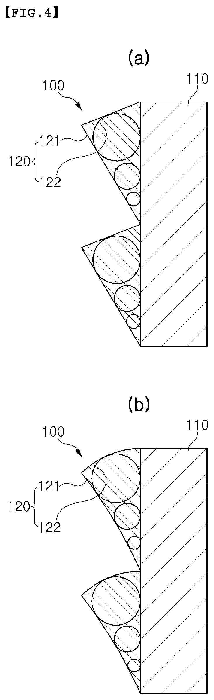 Patent US11784271 Figure 4 – Pattern-glass and solar light power generating module comprising same