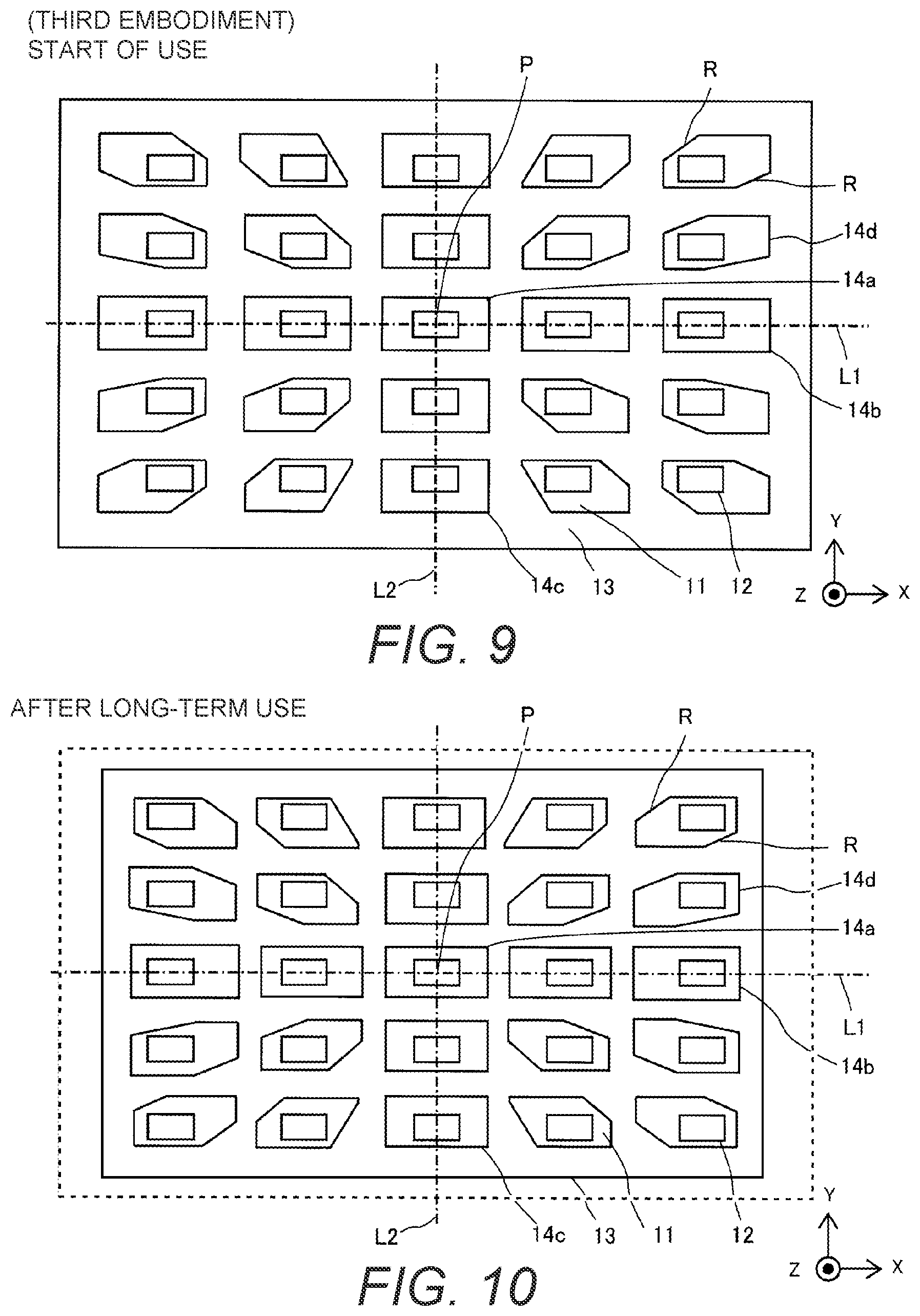 Patent US11784283 Figure 7 – Light emitting device with reflective sheet having apertures