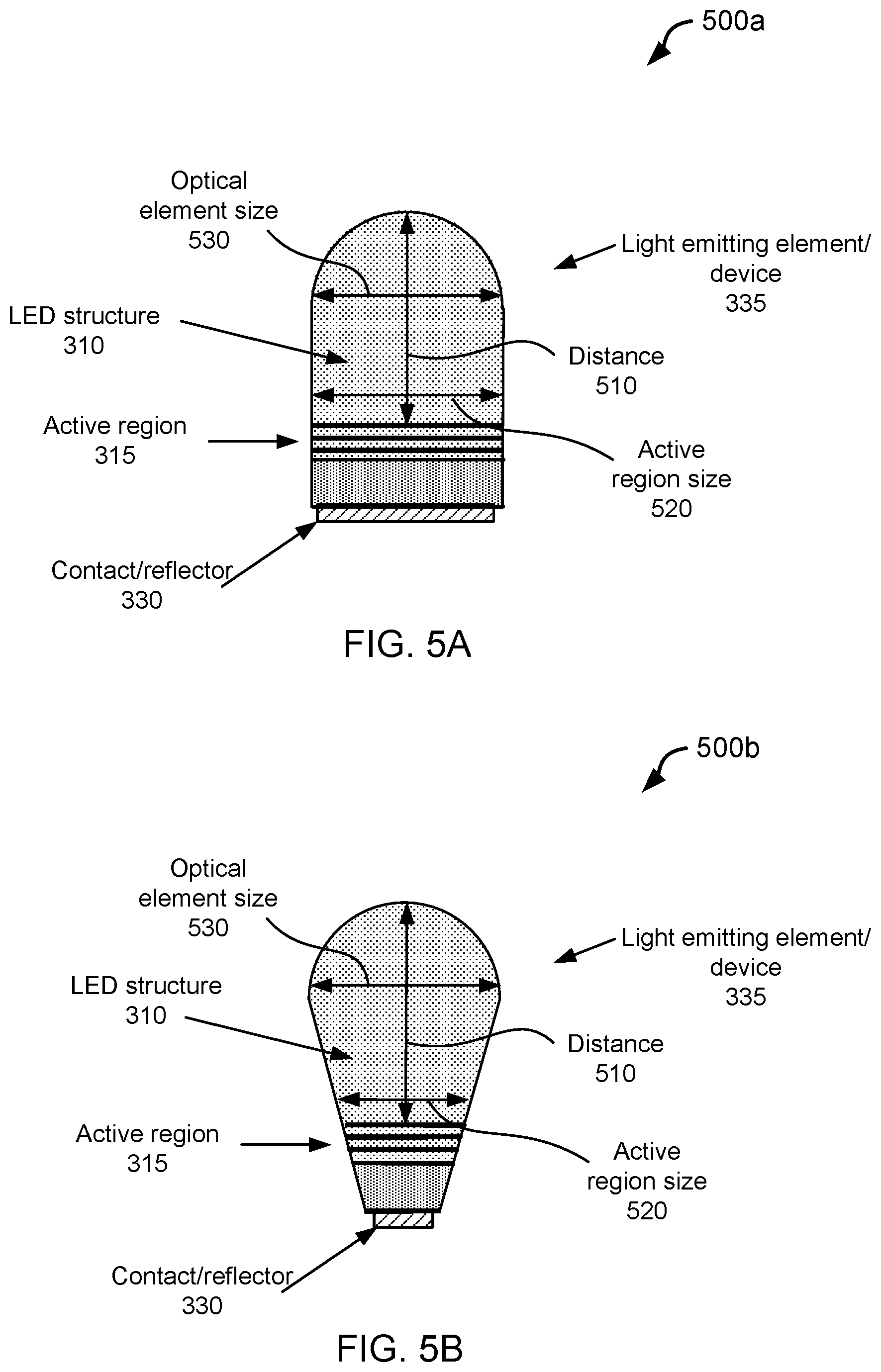 Patent US11784288 Figure 16 – Light-emitting diodes with integrated optical elements