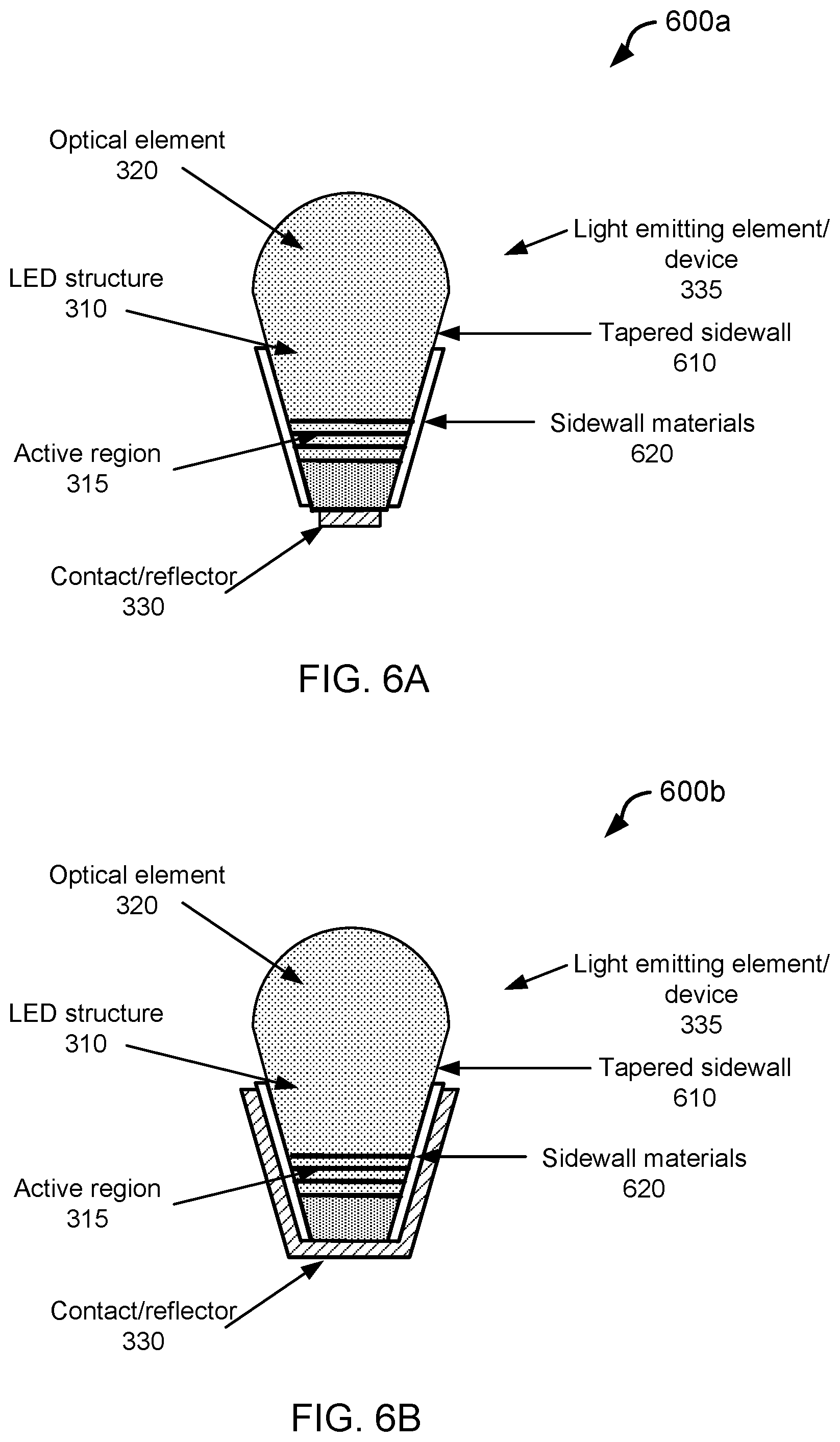 Patent US11784288 Figure 17 – Light-emitting diodes with integrated optical elements