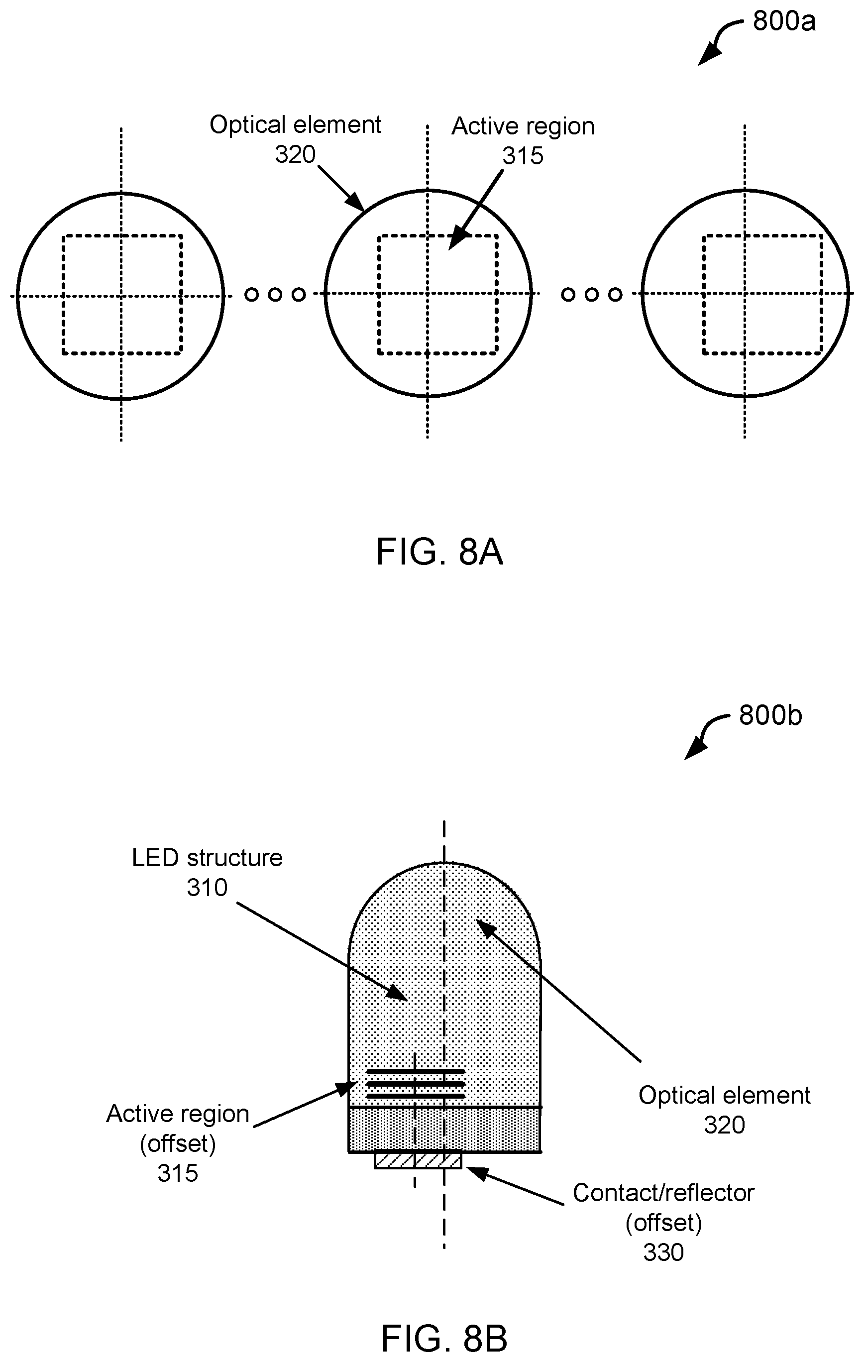 Patent US11784288 Figure 20 – Light-emitting diodes with integrated optical elements
