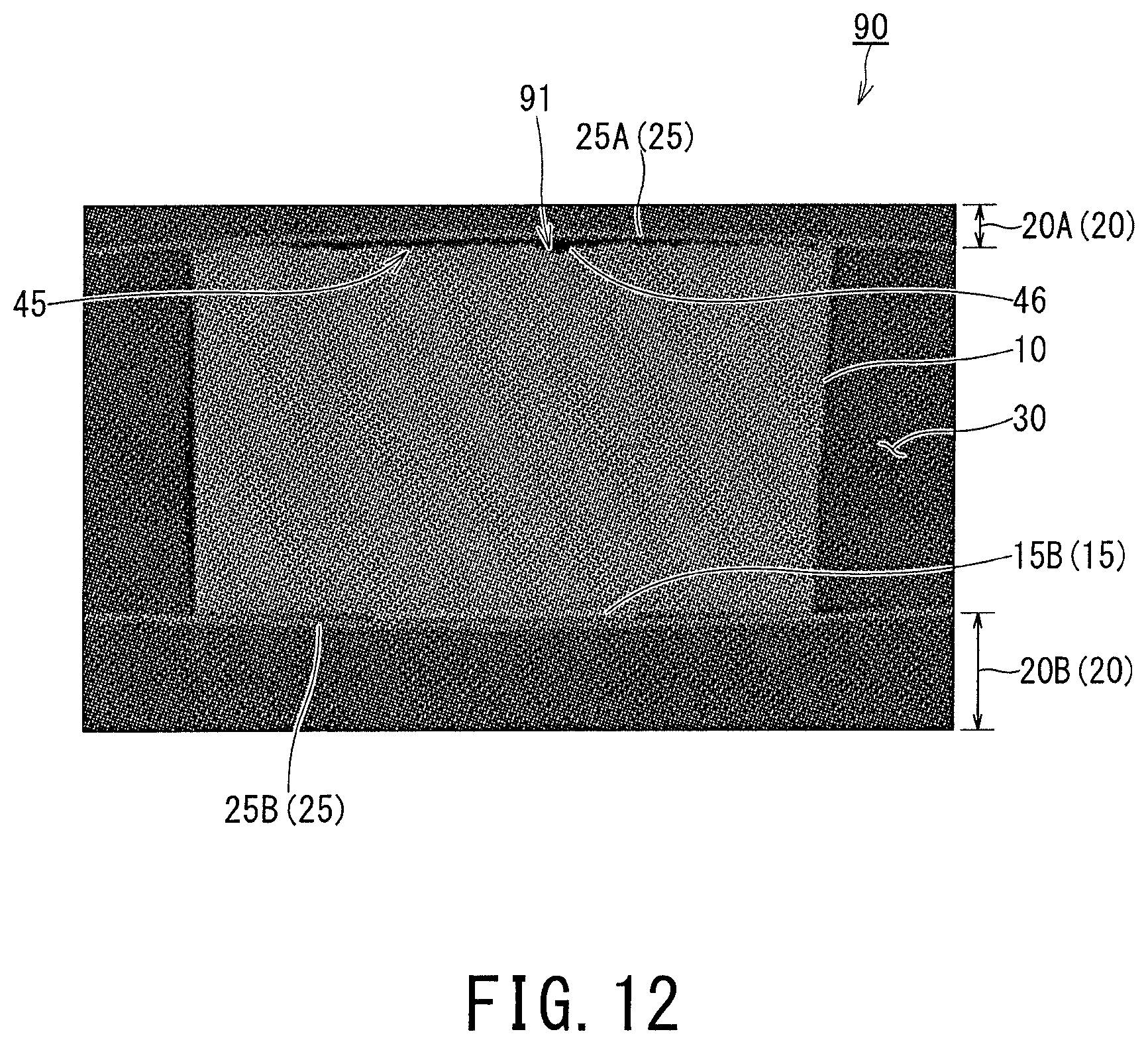 Patent US11784290 Figure 11 – Light-emitting device with improved flexural resistance and electrical connection between layers, production method therefor, and device using light-emitting device