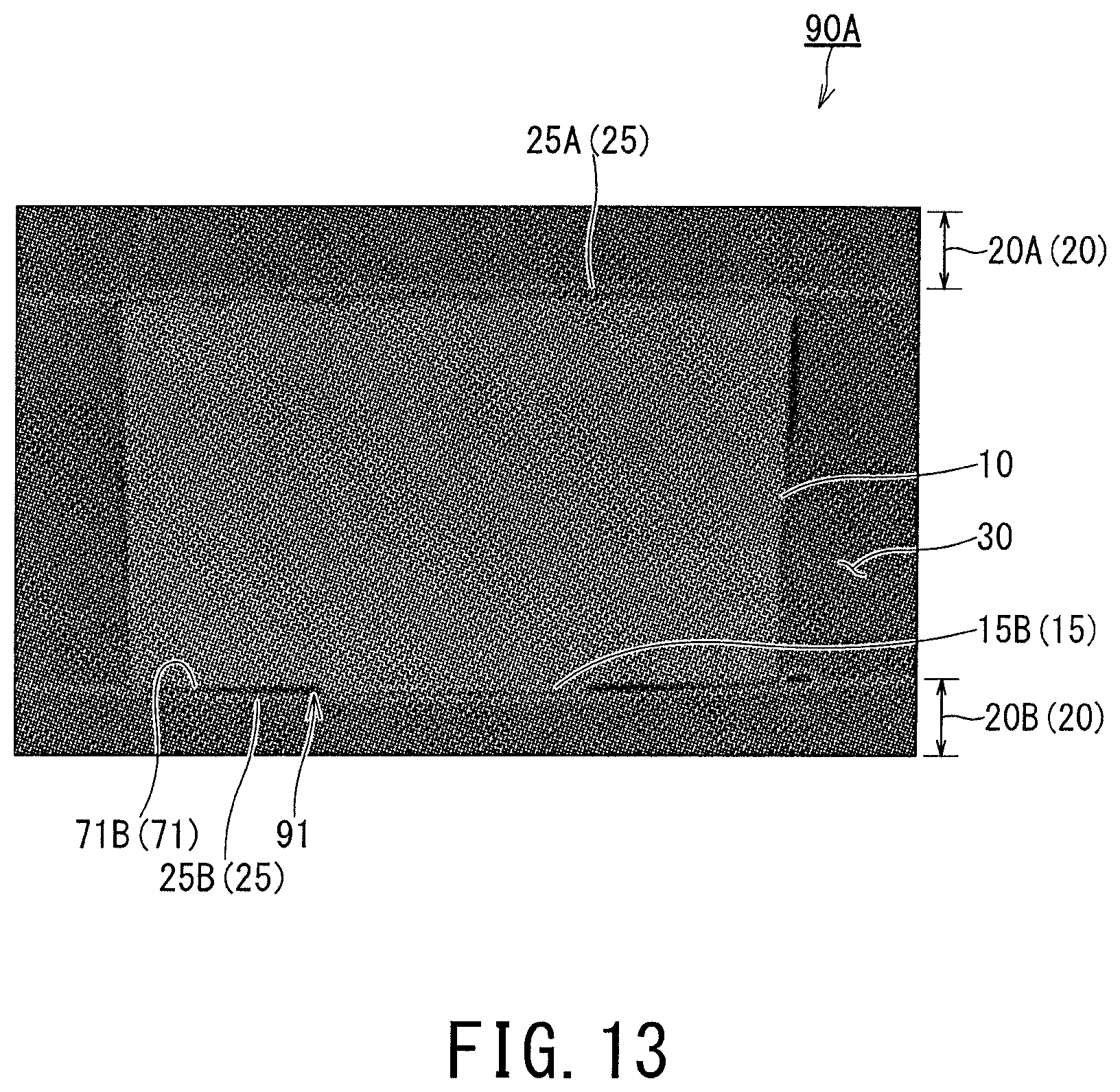 Patent US11784290 Figure 12 – Light-emitting device with improved flexural resistance and electrical connection between layers, production method therefor, and device using light-emitting device
