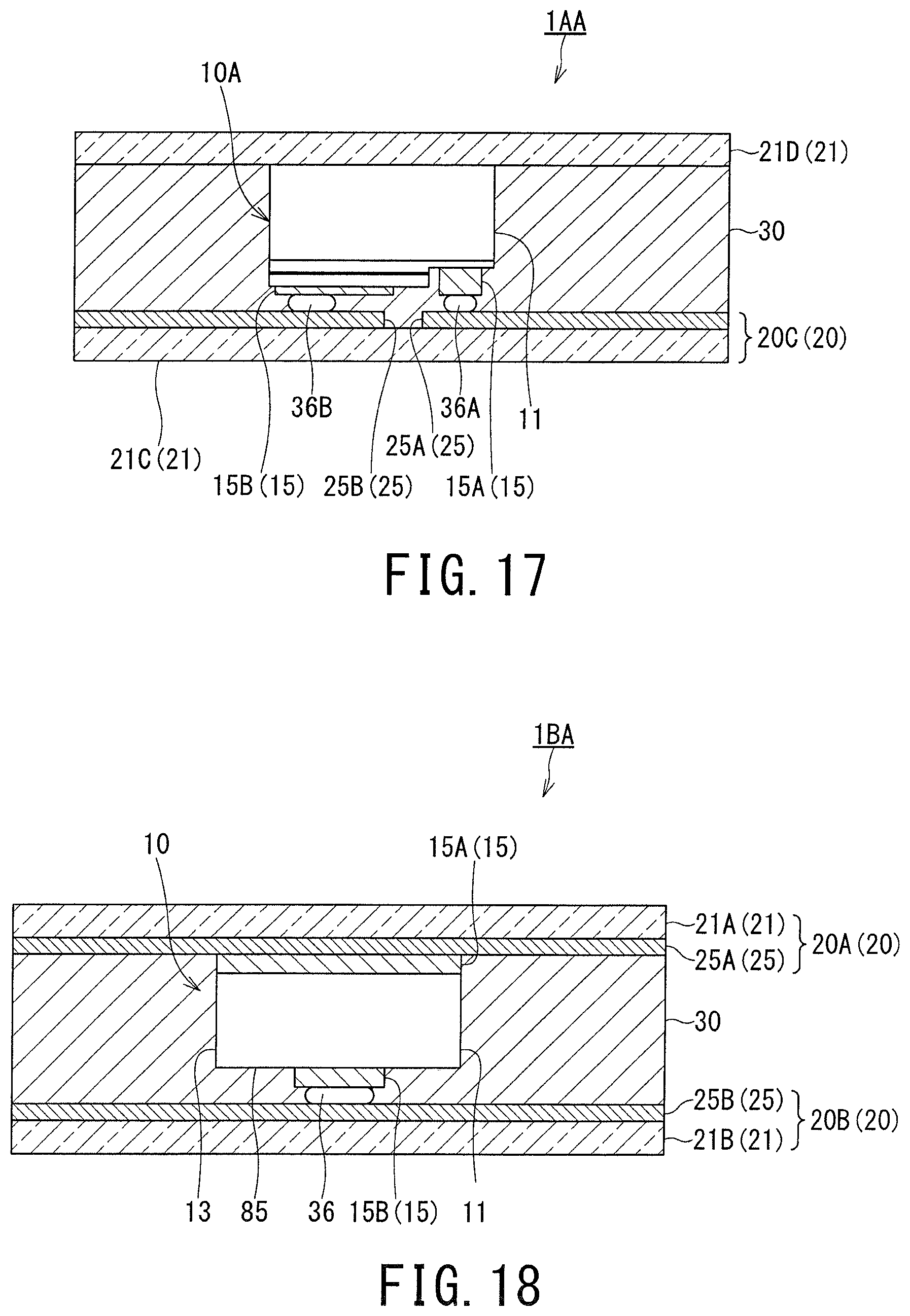 Patent US11784290 Figure 15 – Light-emitting device with improved flexural resistance and electrical connection between layers, production method therefor, and device using light-emitting device