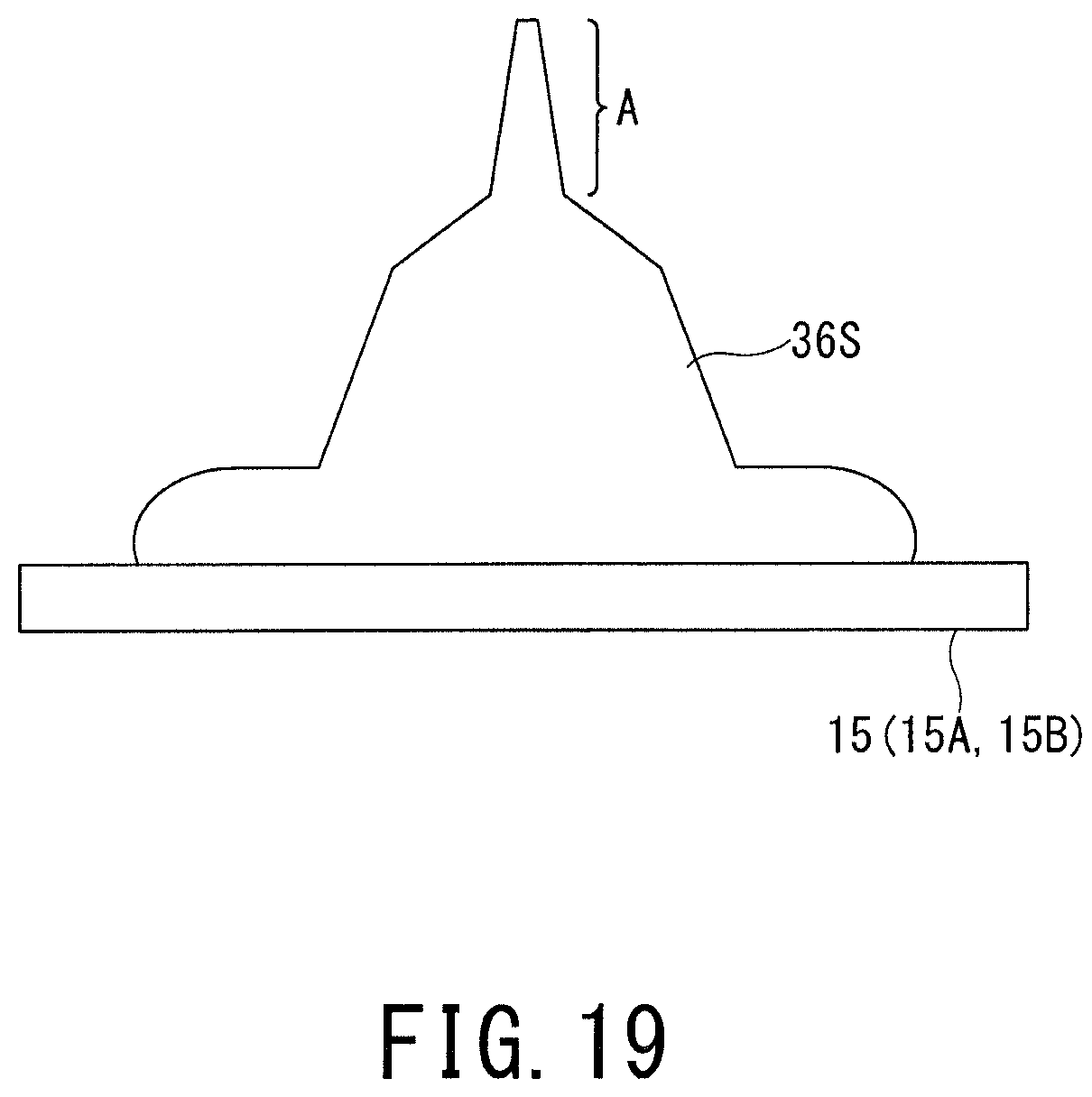 Patent US11784290 Figure 16 – Light-emitting device with improved flexural resistance and electrical connection between layers, production method therefor, and device using light-emitting device