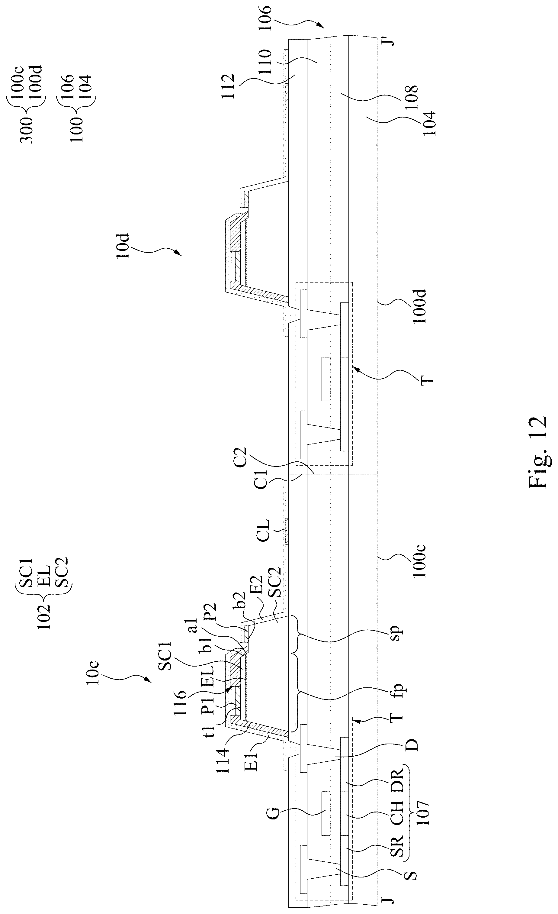 Patent US11784293 Figure 10 – Display panel and tiled display