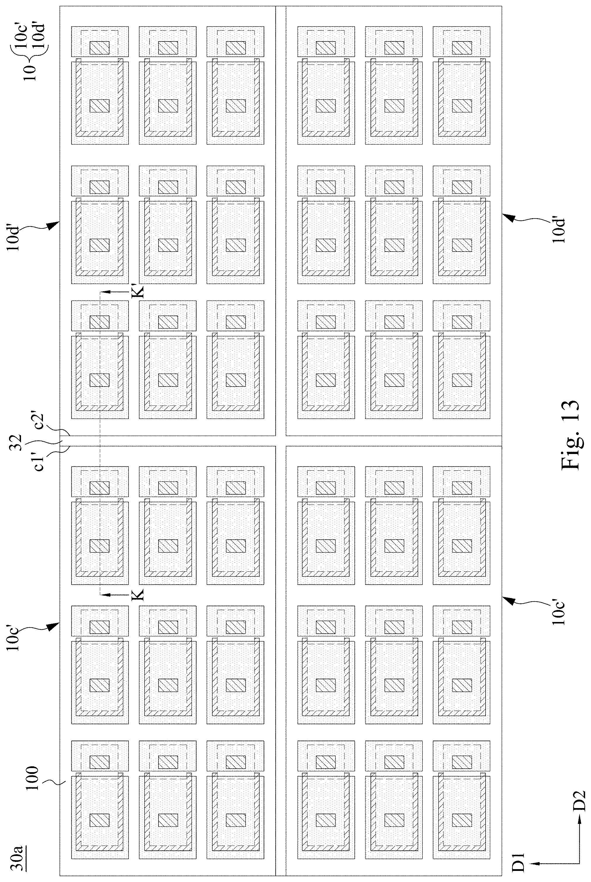 Patent US11784293 Figure 11 – Display panel and tiled display