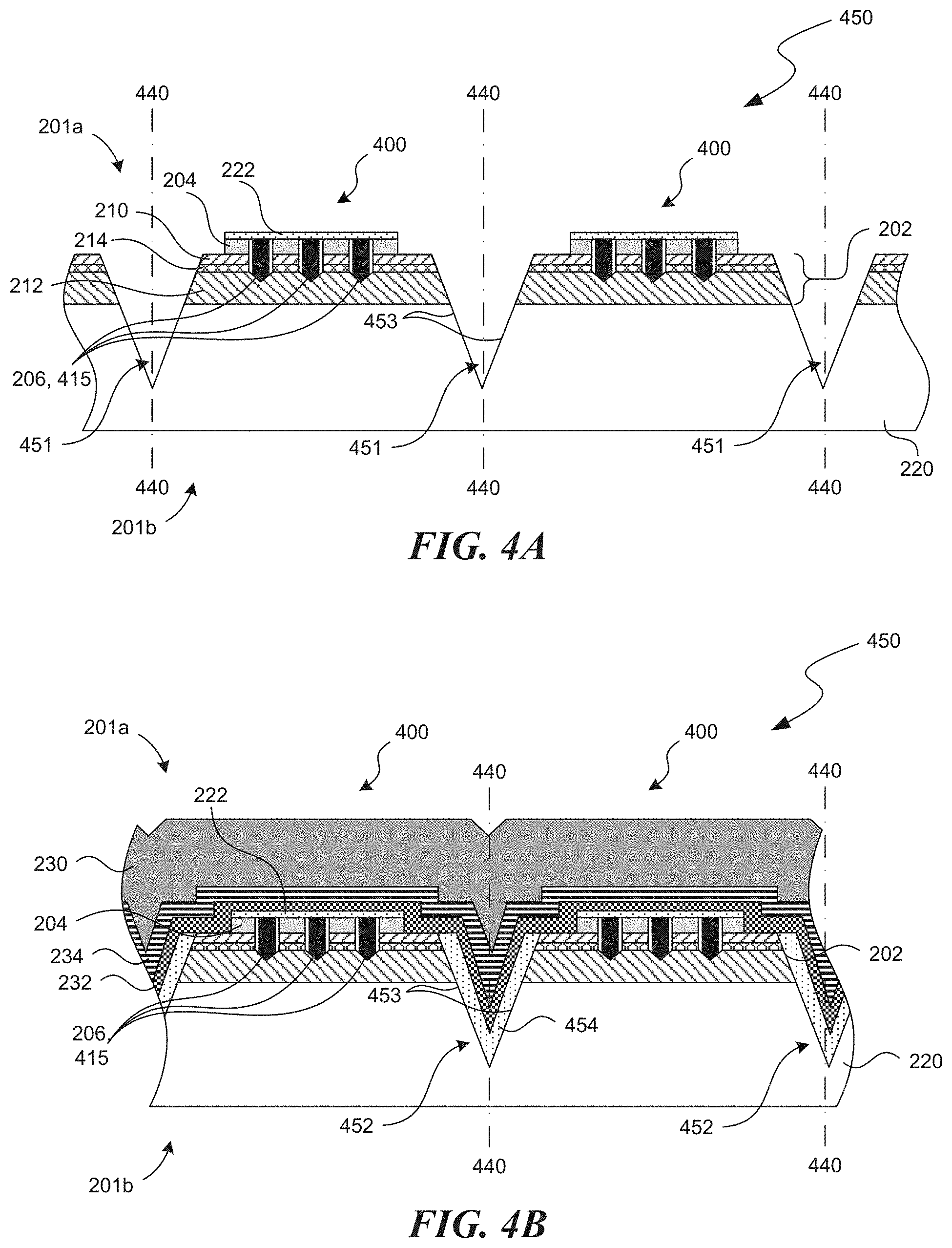 Patent US11784294 Figure 10 – Vertical solid-state transducers having backside terminals and associated systems and methods