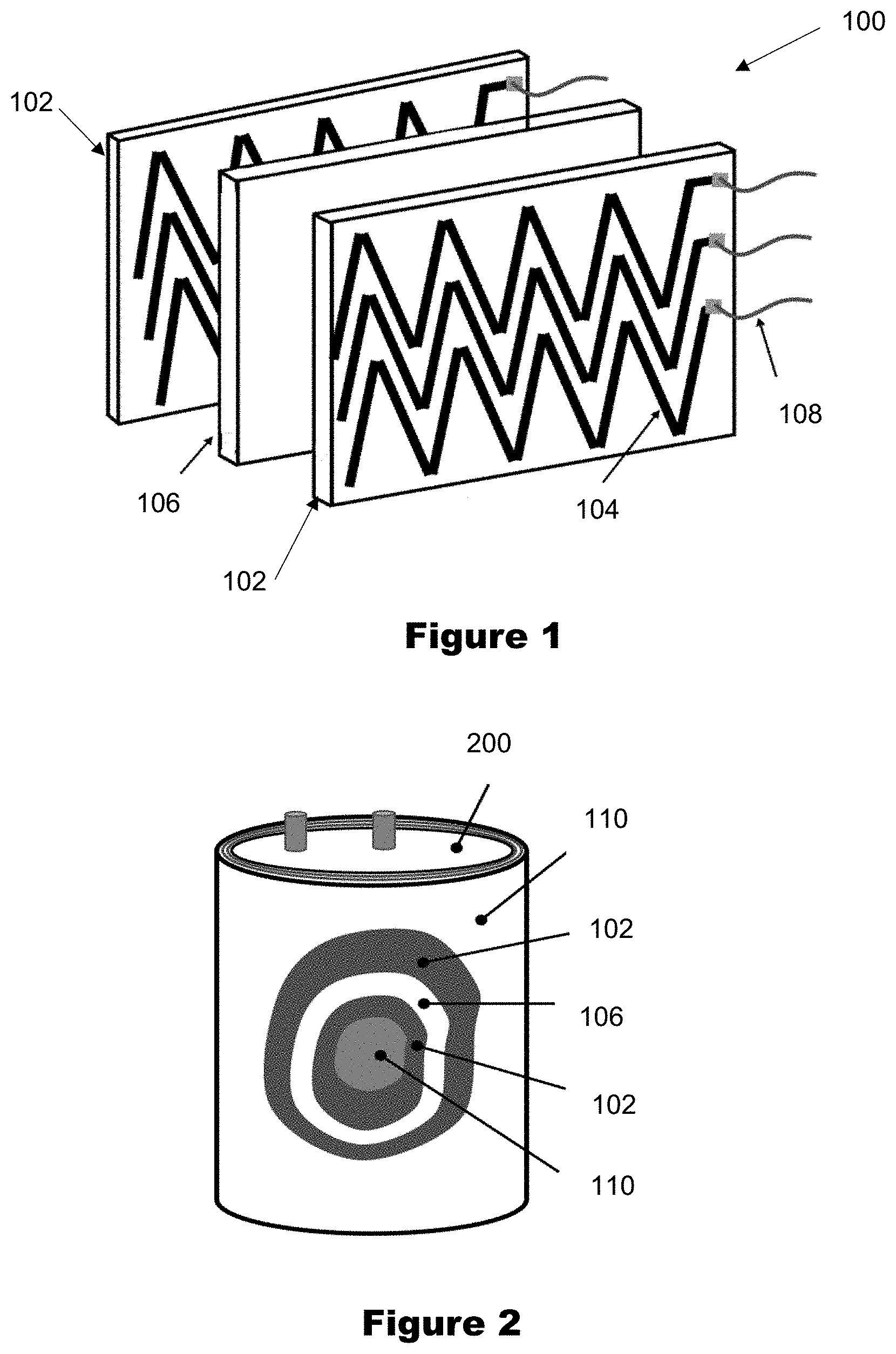 Patent US11784323 Figure 1 – Exothermic-based composite structures