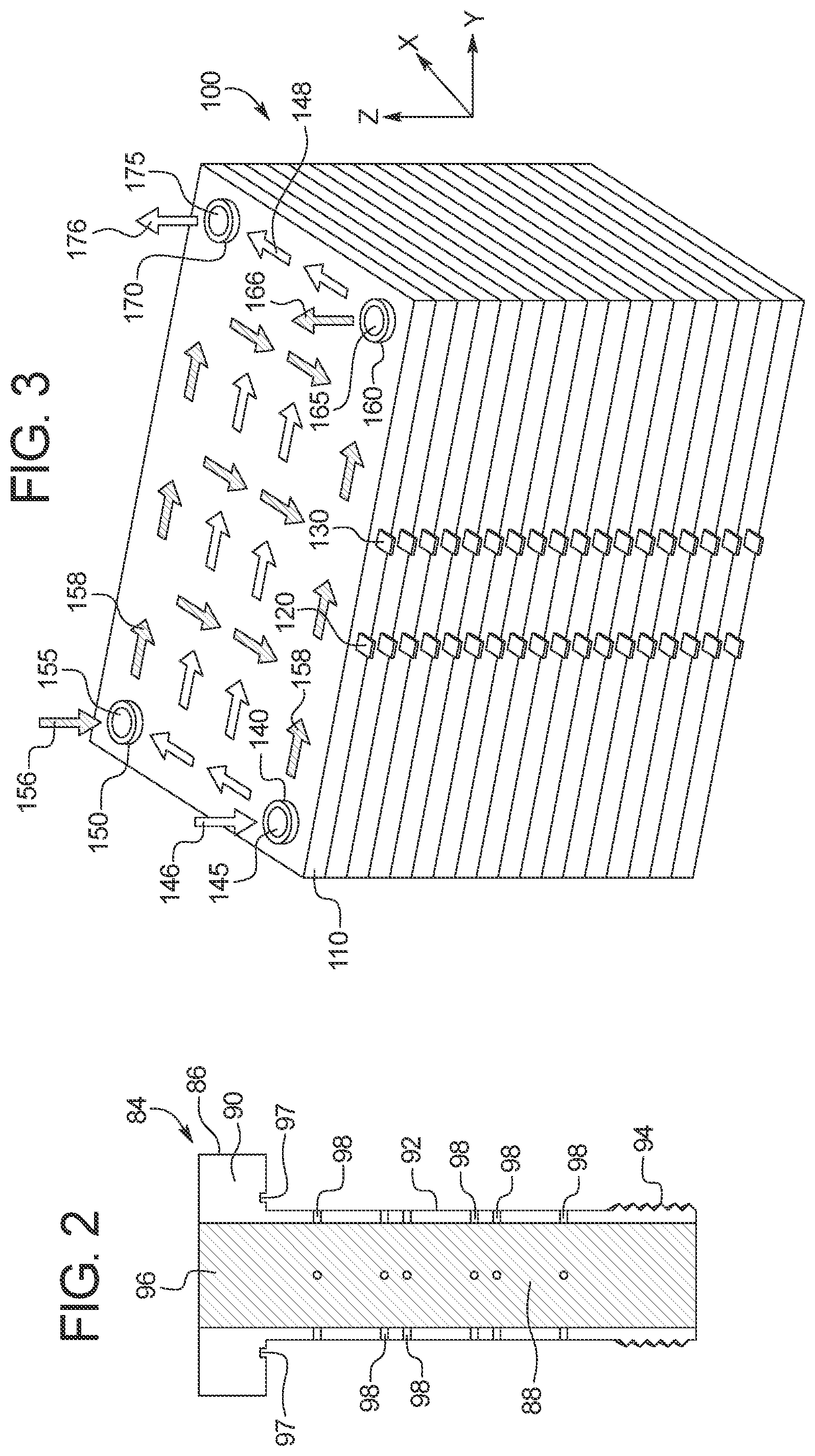Patent US11784325 Figure 2 – Frameless fuel cell stack having hollow fasteners
