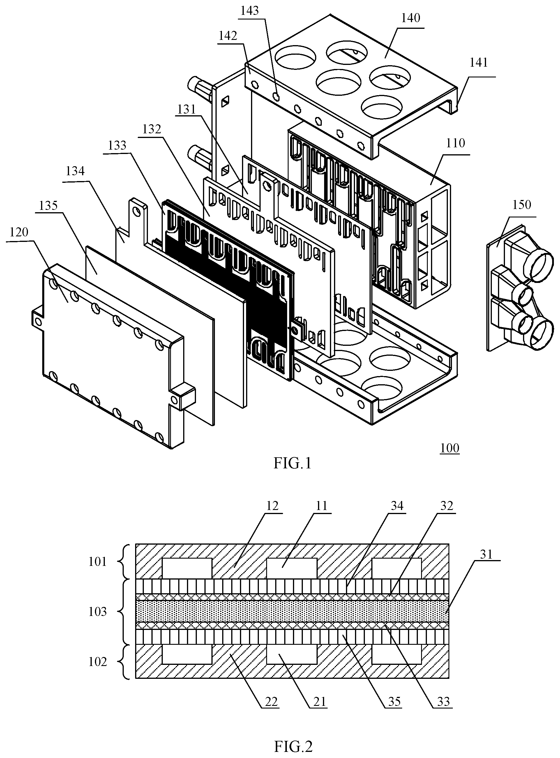 Patent US11784326 Figure 1 – Fuel cell, bipolar plate and bipolar plate assembly for fuel cell