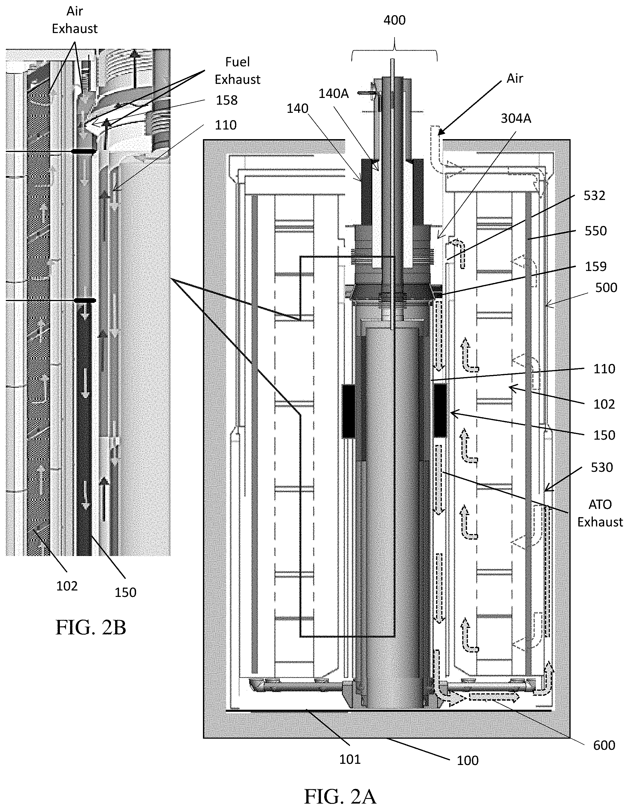 Patent US11784329 Figure 2 – Fuel cell system including air inlet baffle and method of operating thereof