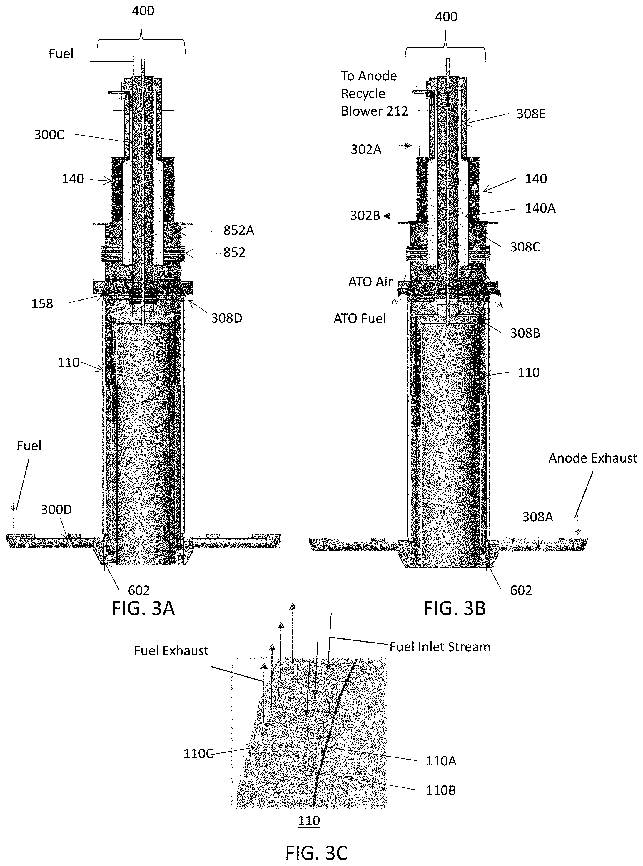 Patent US11784329 Figure 4 – Fuel cell system including air inlet baffle and method of operating thereof