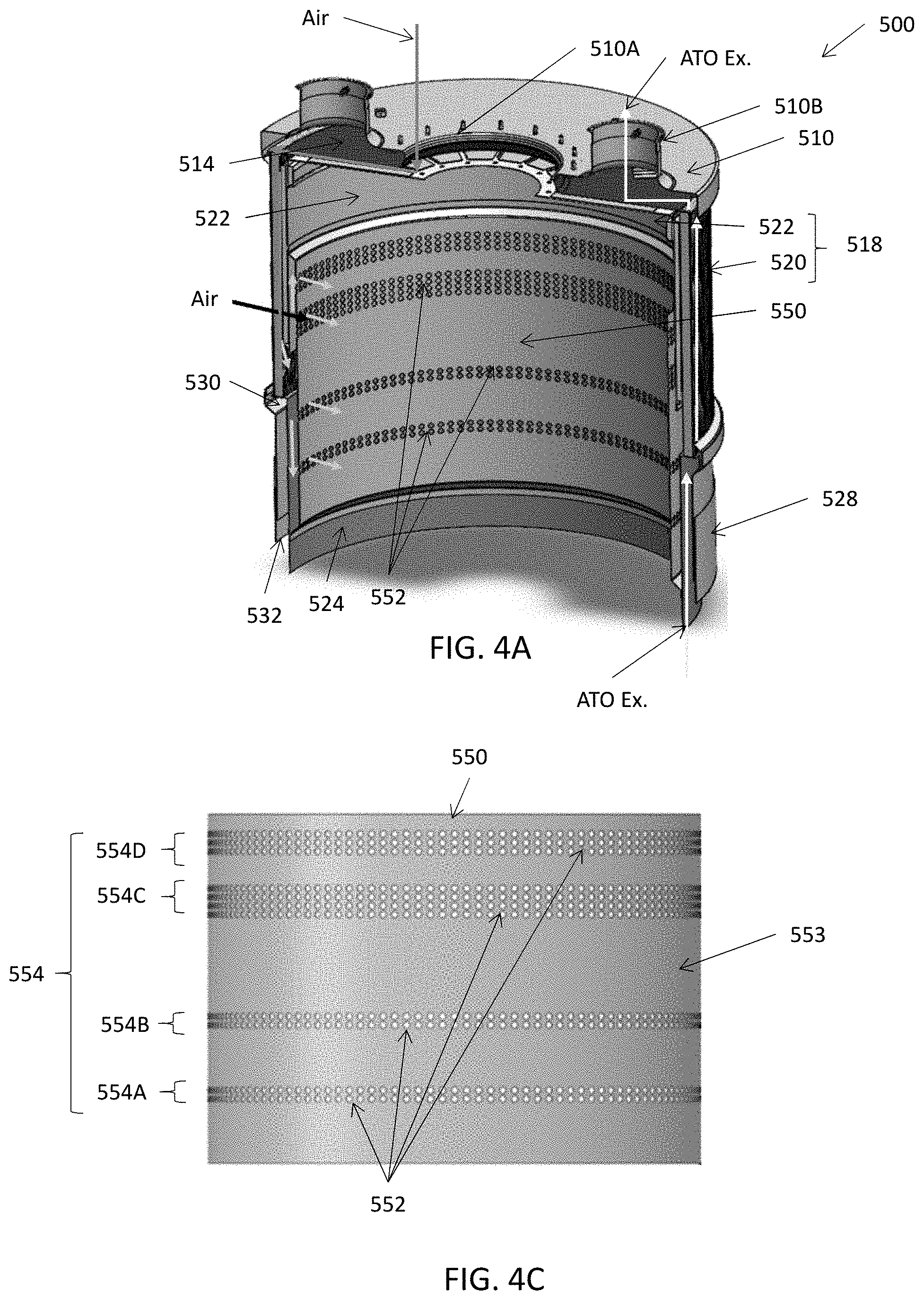 Patent US11784329 Figure 5 – Fuel cell system including air inlet baffle and method of operating thereof