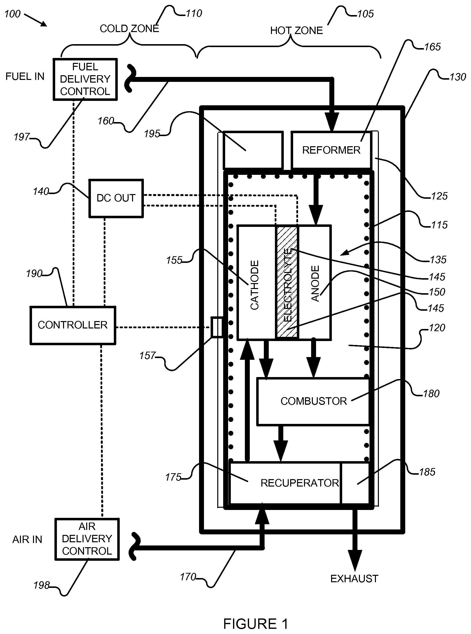 Patent US11784331 Figure 1 – SOFC-conduction