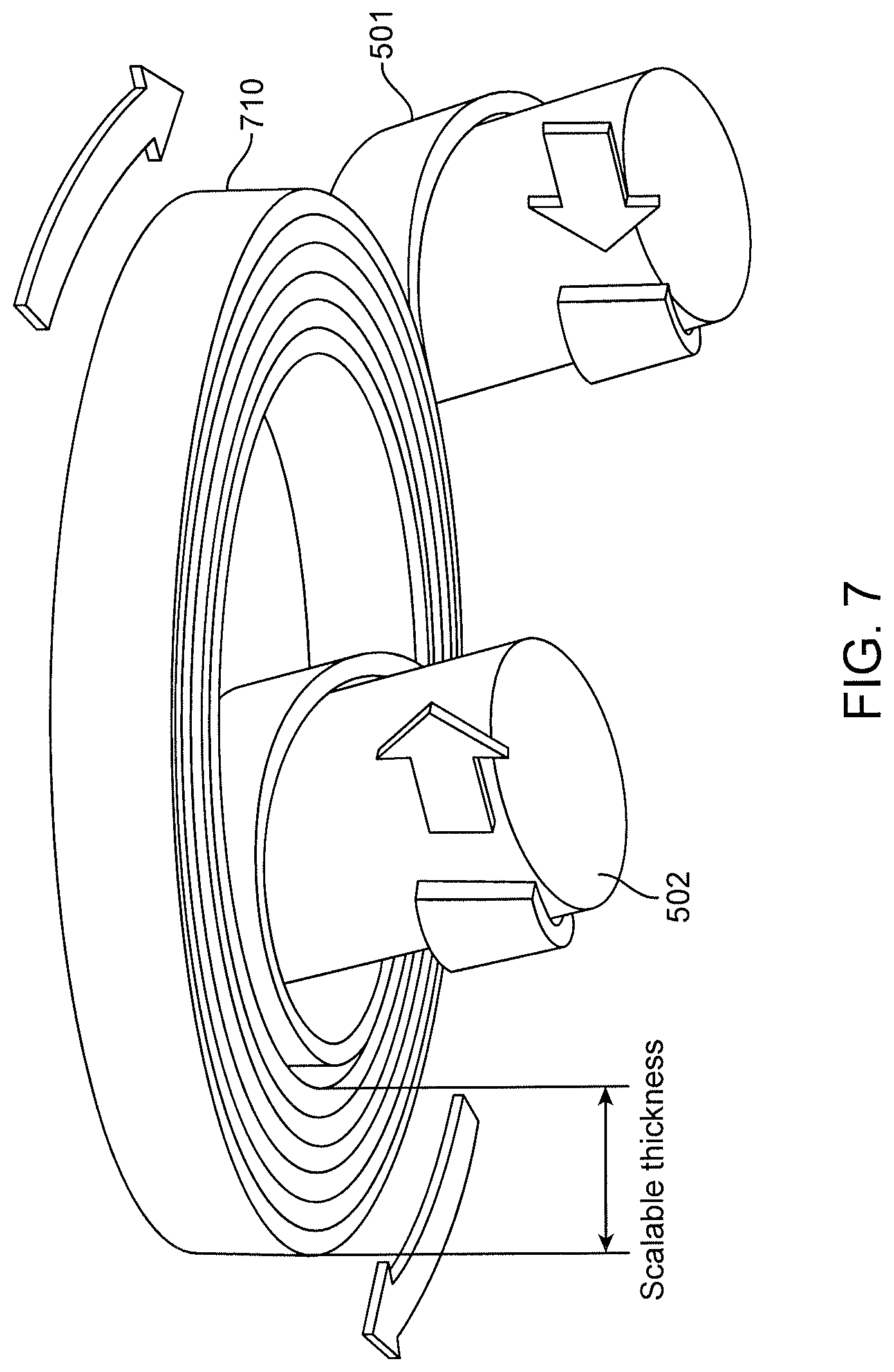 Patent US11784341 Figure 7 – High-energy density and low-cost flow electrochemical devices with moving rechargeable anode and cathode belts