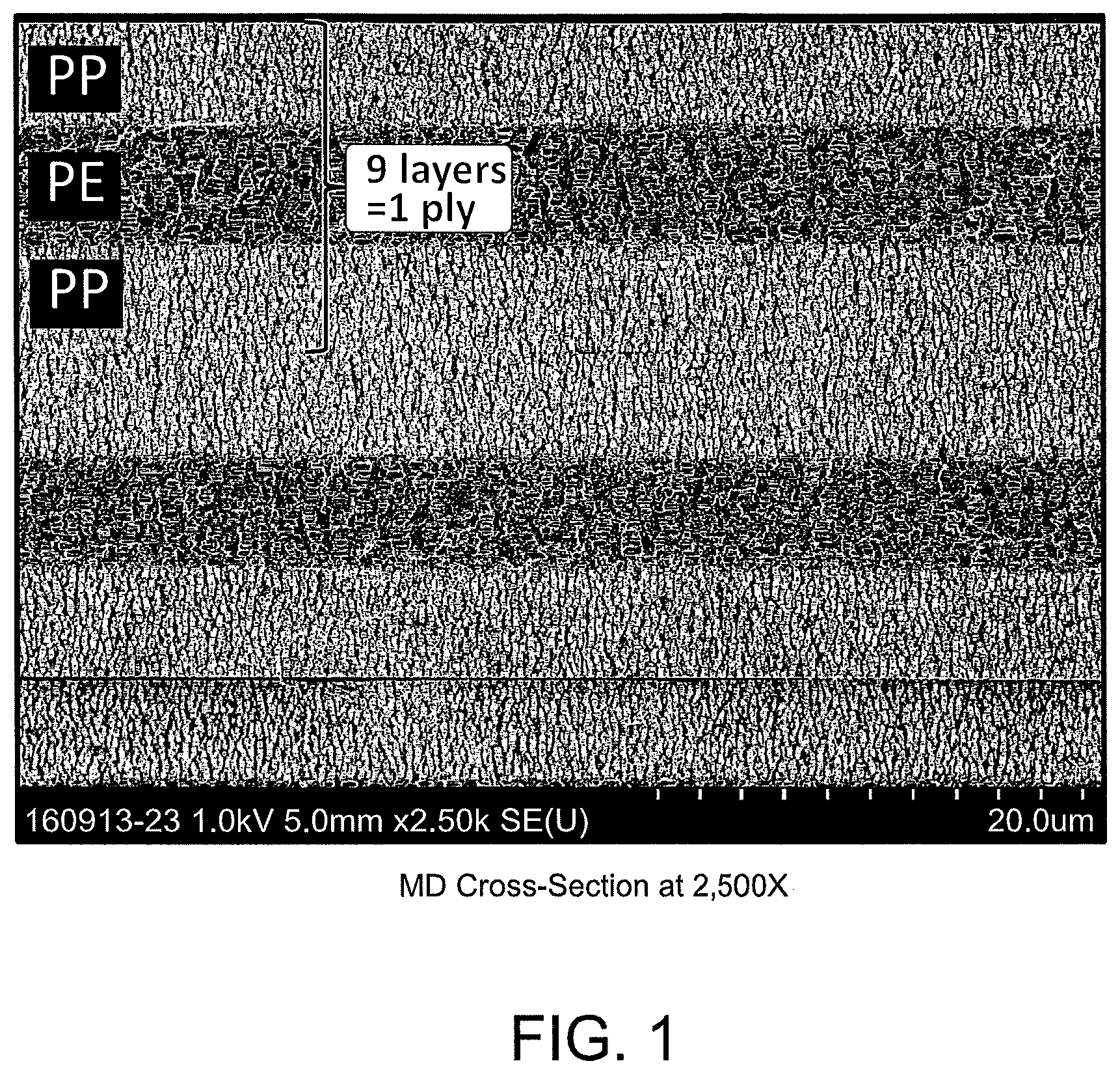 Patent US11784344 Figure 1 – Microlayer membranes, improved battery separators, and methods of manufacture and use