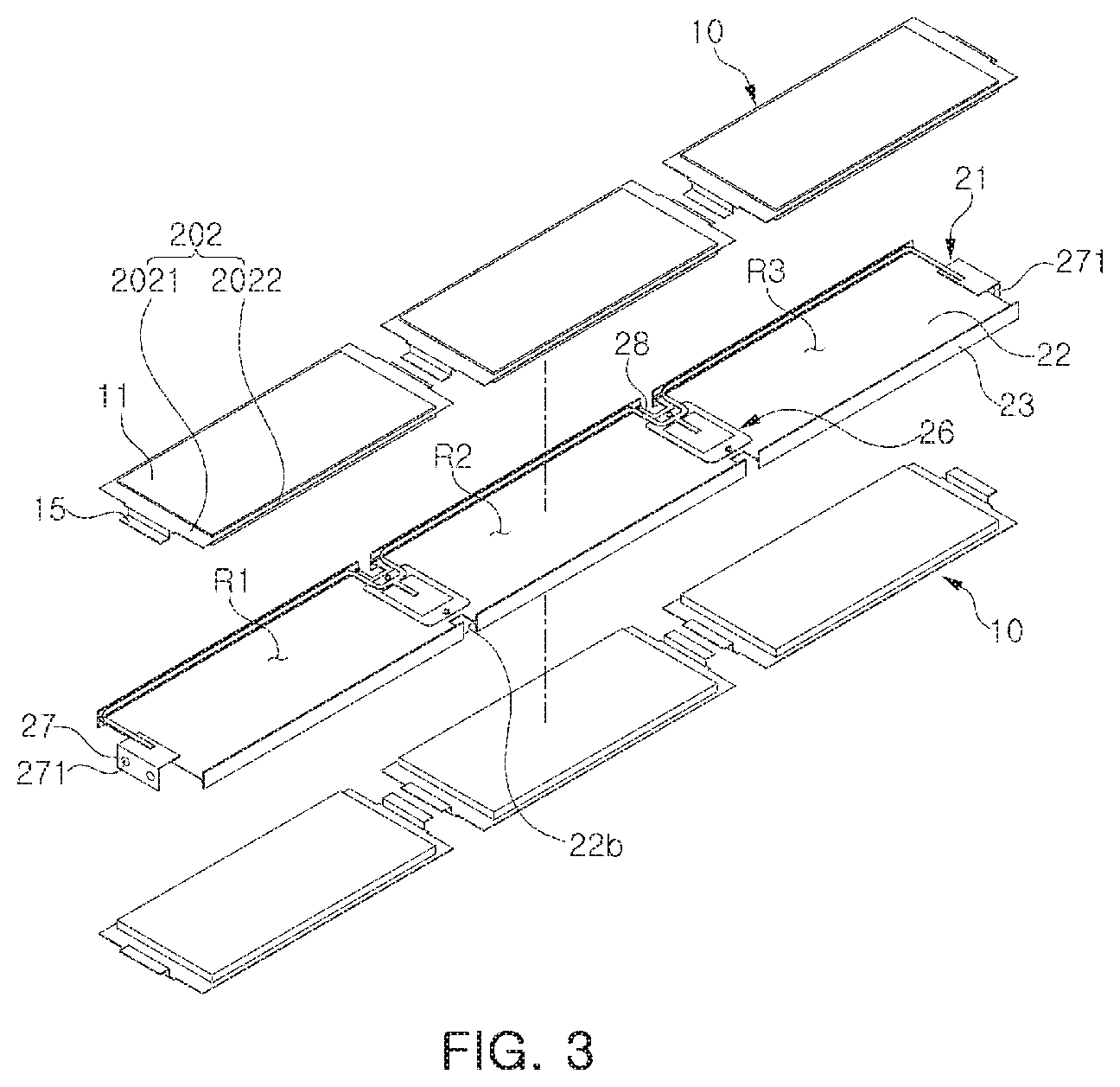 Patent US11784360 Figure 3 – Battery module