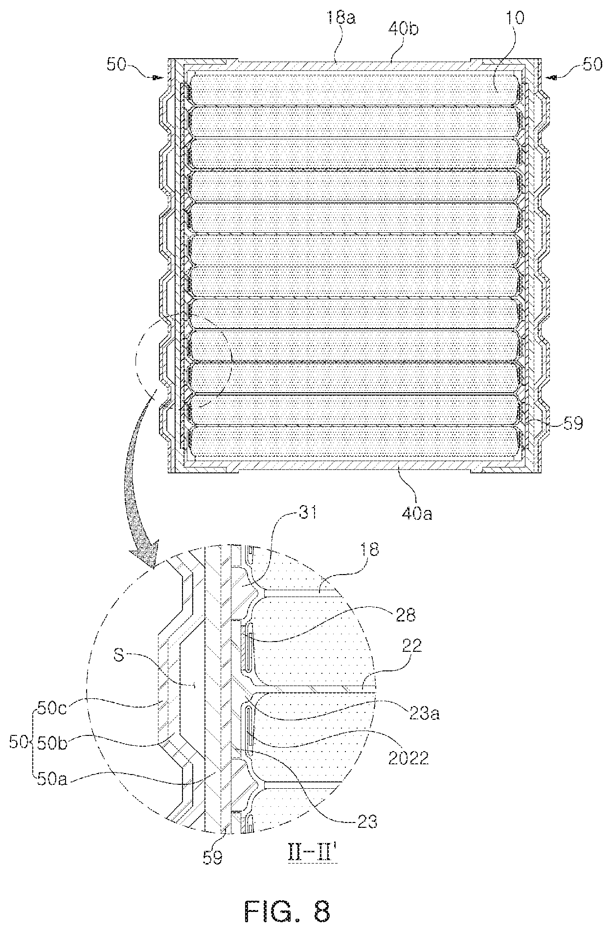 Patent US11784360 Figure 7 – Battery module