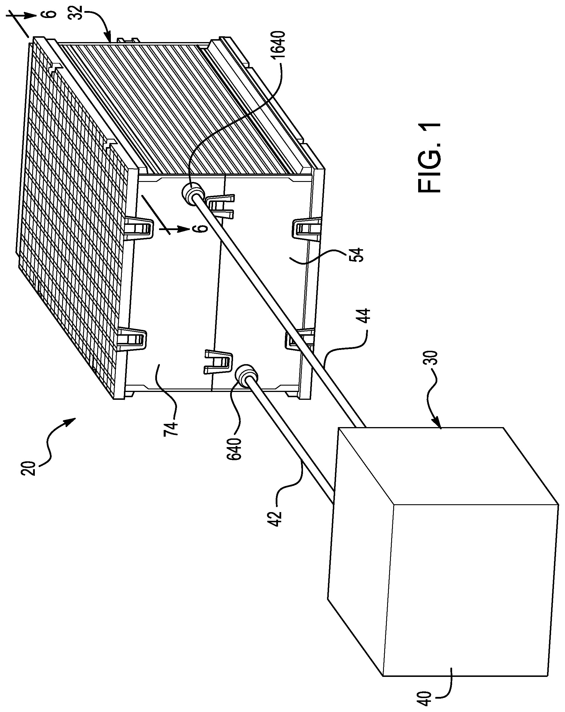 Patent US11784364 Figure 1 – Battery system having a battery module