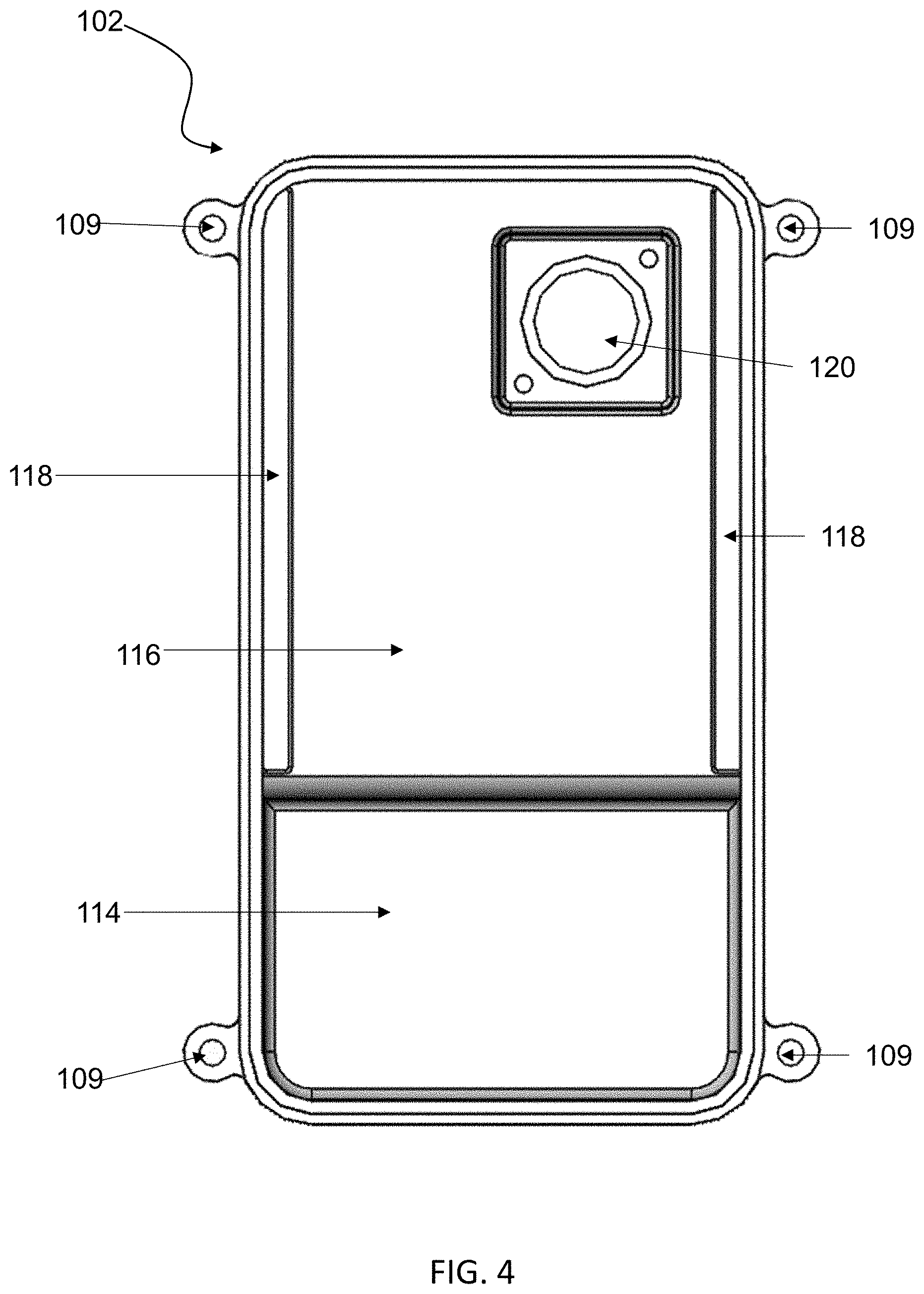 Patent US11784374 Figure 4 – Radio battery lid