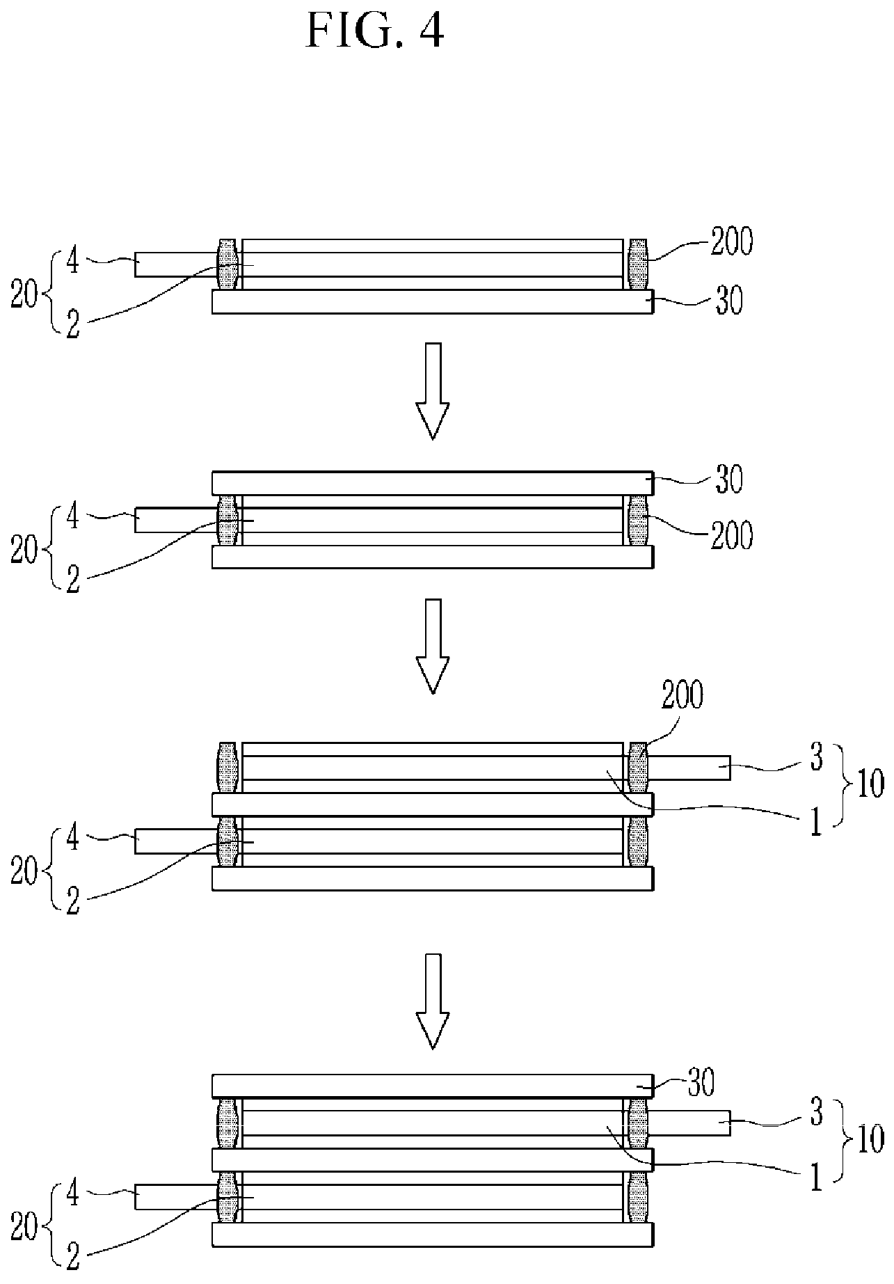 Patent US11784378 Figure 4 – Electrode assembly and method of manufacturing the same